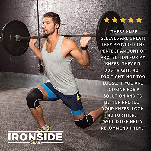 Knee Sleeves (1 Pair) 7mm Neoprene Thick Compression Knee Brace Support for Weightlifting, Powerlifting, Squatting