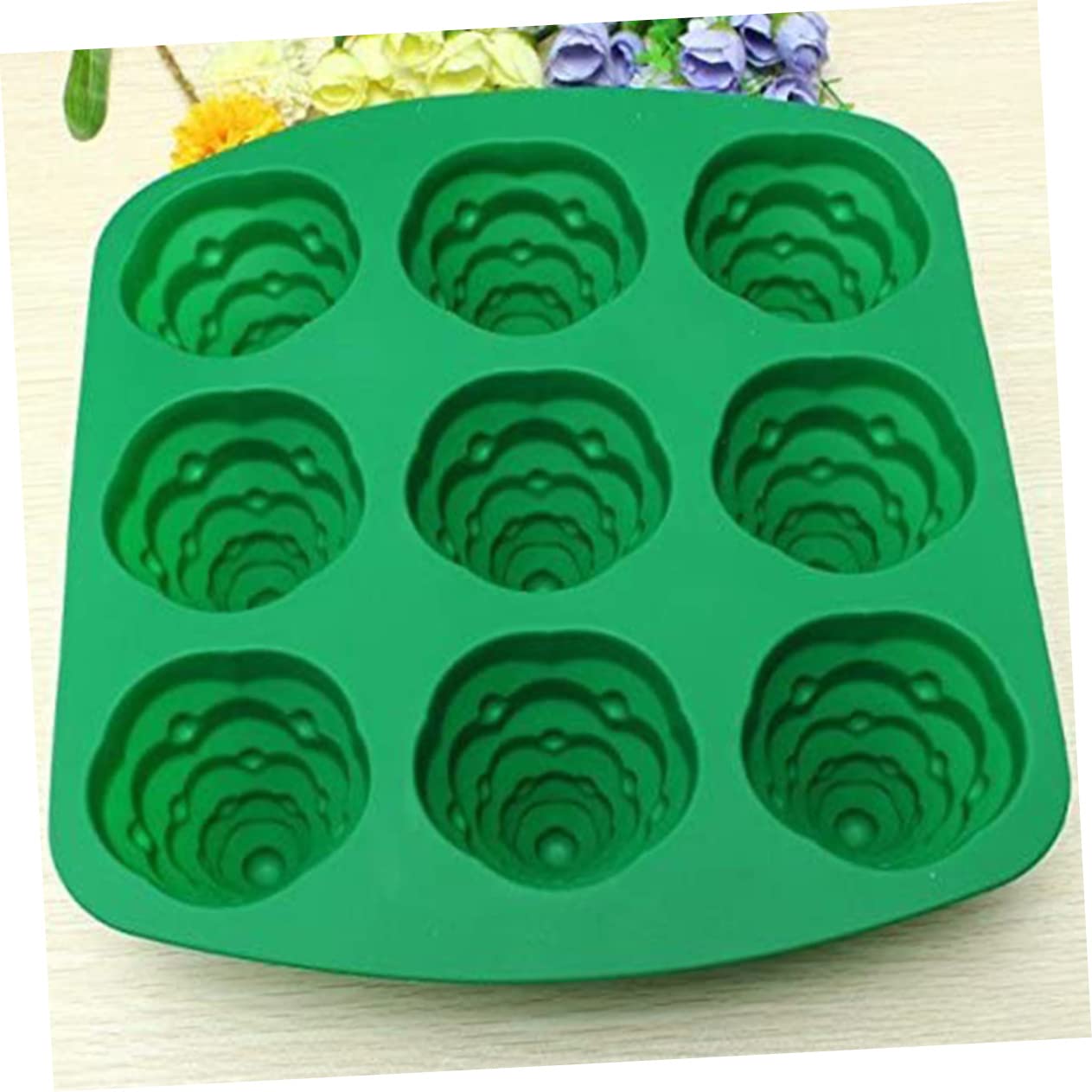 MAGICLULU 2 Piezas Lata de pastel de árbol de Navidad divertido molde para hornear molde para hacer chocolate molde de tridimensional adorable molde de chocolate Green