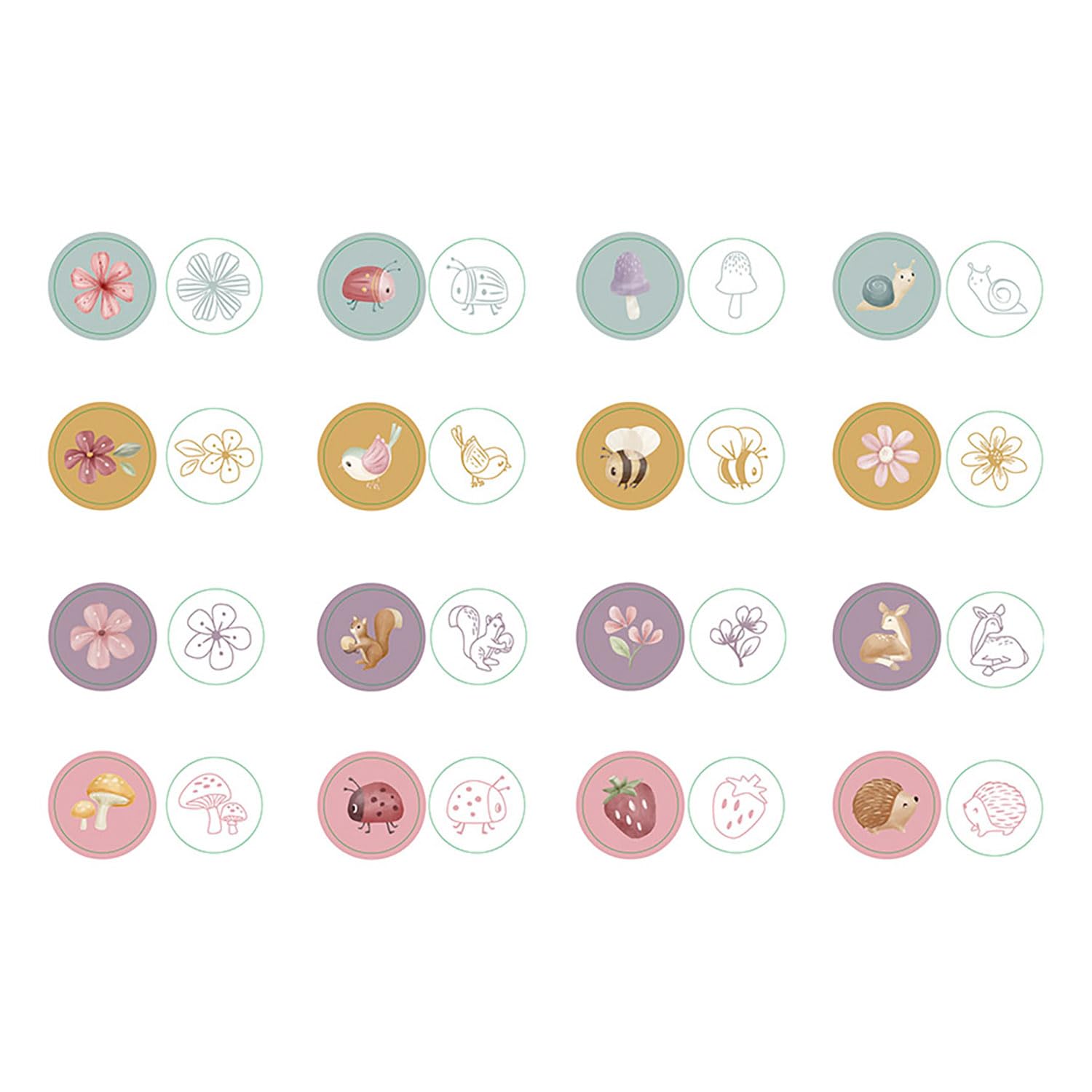 Little Dutch 126015 Juego de sellos - Fairy Garden
