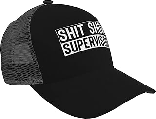 Hieoeye Shit Show Supervisor Vintage Trucker Cap for Women Hiking Hats Trendy Shit Show Fashionable Golf Hat