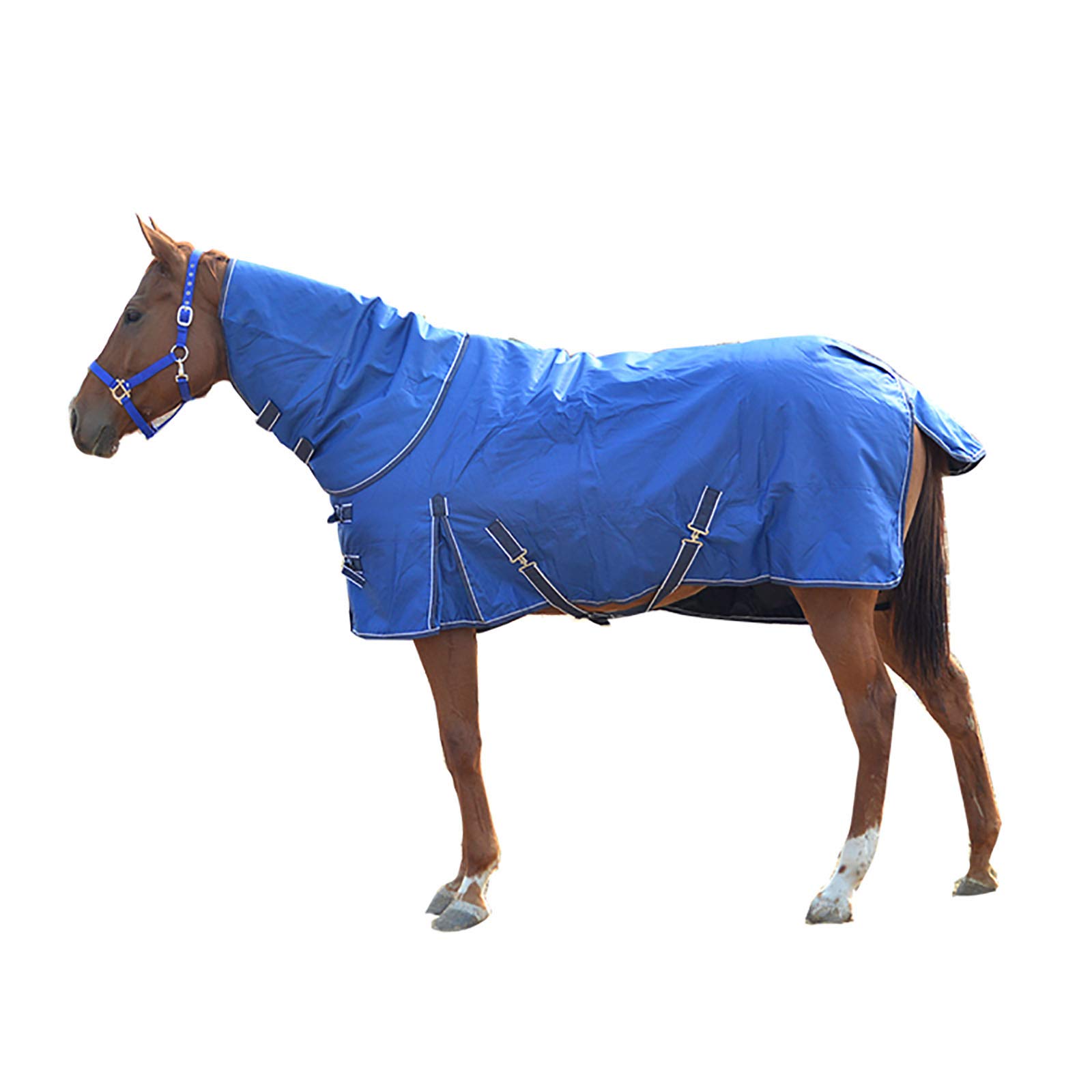 MaJu Pferdezubehör Pferdedecke Reißfestes Gewebe Winddicht und Atmungsaktiv, Blau(Size:135cm)