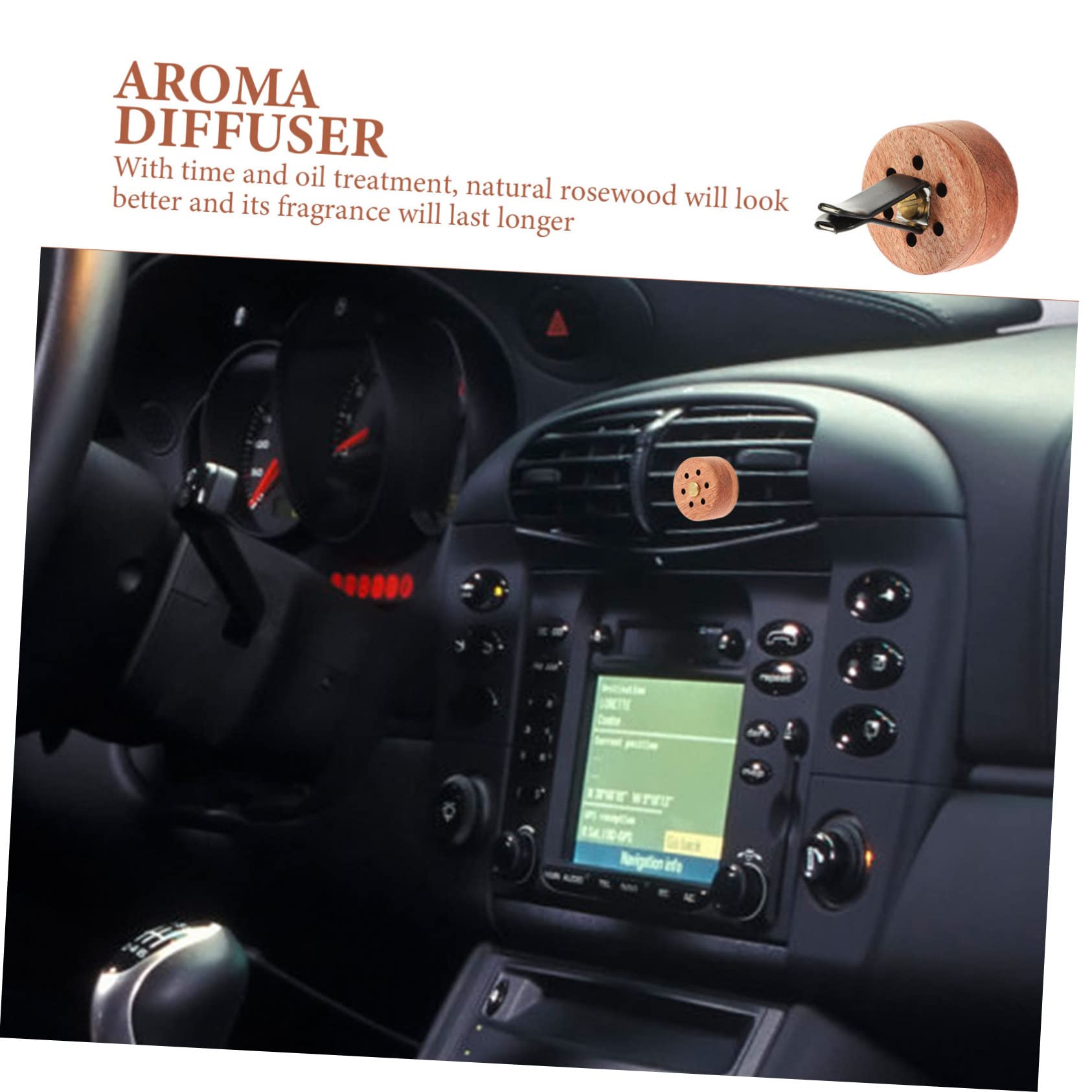 FRCOLOR Diffusore Di Oli Essenziali Diffusore Di Profumo in Legno Elegante 4 Set Per Interni Auto Ufficio 2 Pezzi*4