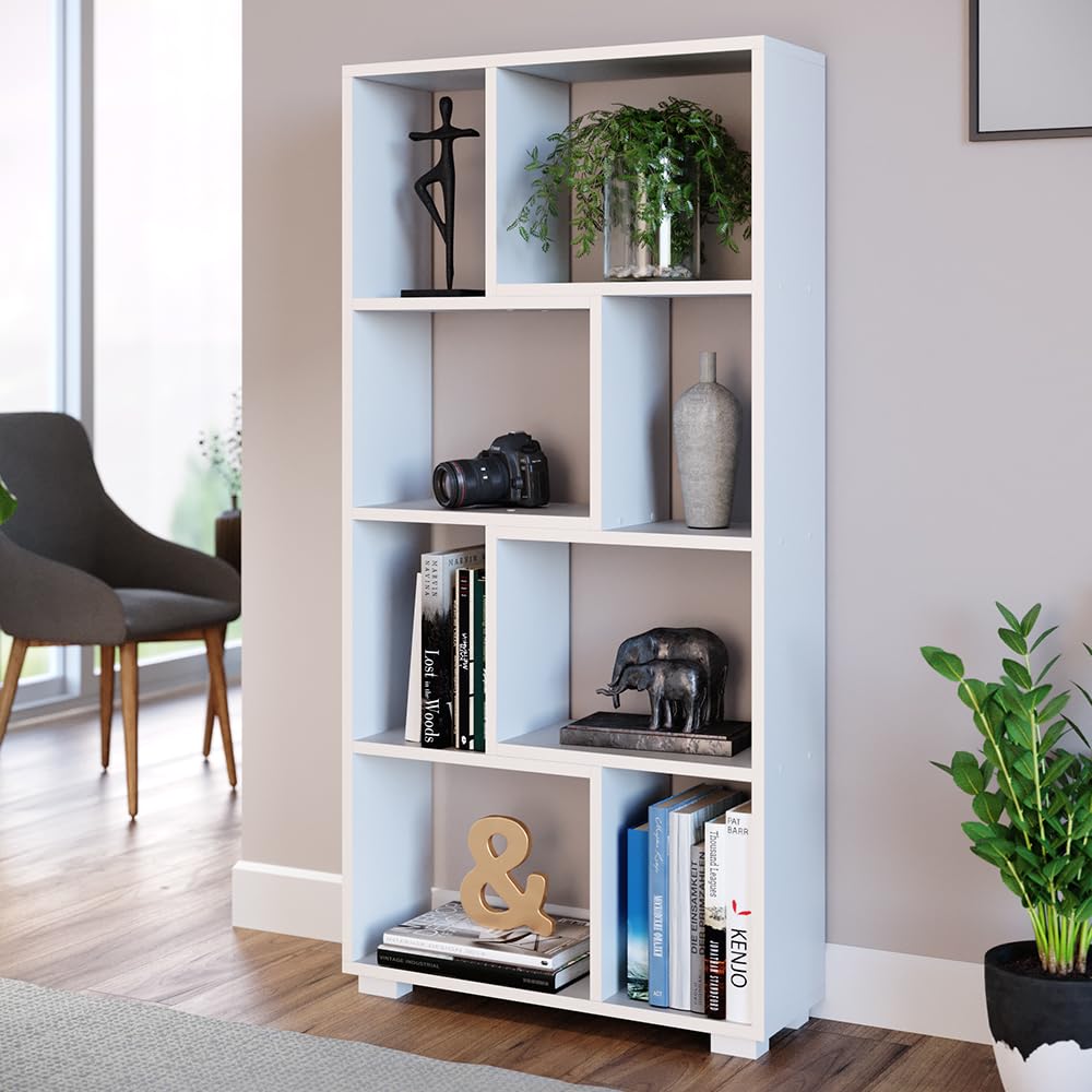 Vicco Meuble de Rangement Cube Domus, Blanc, 60.2x120cm 8 Compartiments, utilisable pour Une répartition Flexible de l’Espace et Le Rangement