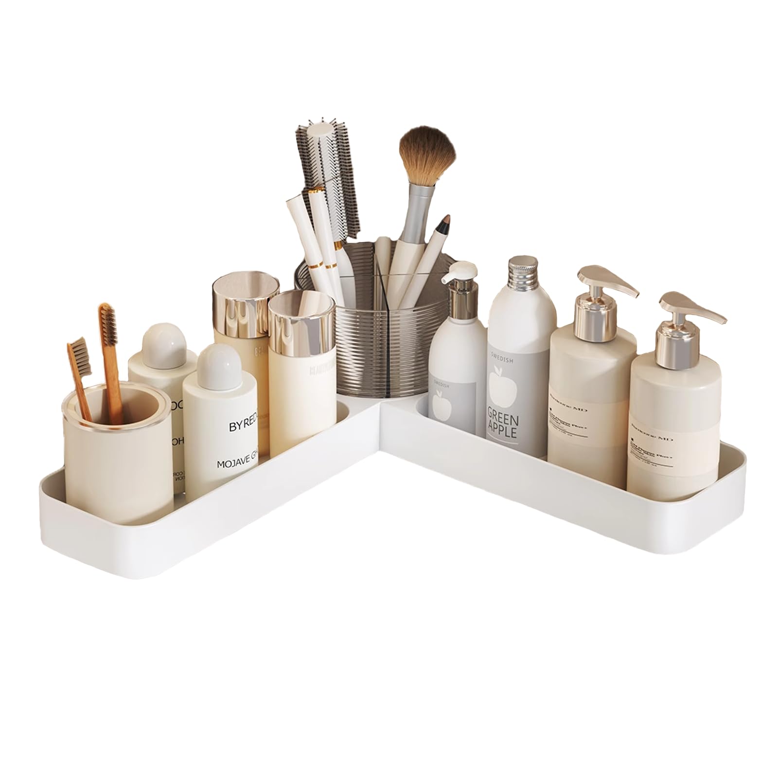 Iilnlaty Shower Organizer Corner with Holder No Drilling Showers Caddy Acrylic Bathroom Rack for Inside Showering for Home