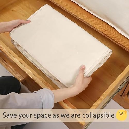 Miniatura 6 de Bolsas de edredón de lona, organizadores de clóset y almacenamiento para edredones, contenedores de organización de ropa, contenedores con