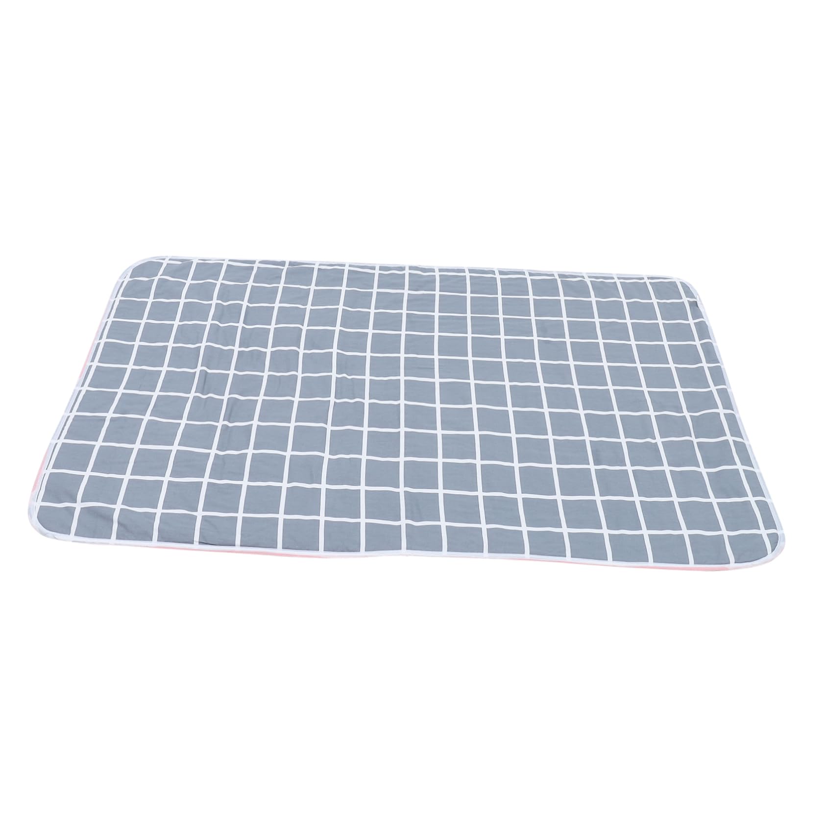 COLLBATH Urinary Mat Washable Mattress for Women Large Size Grey Grid 120x80cm Breathable Waterproof