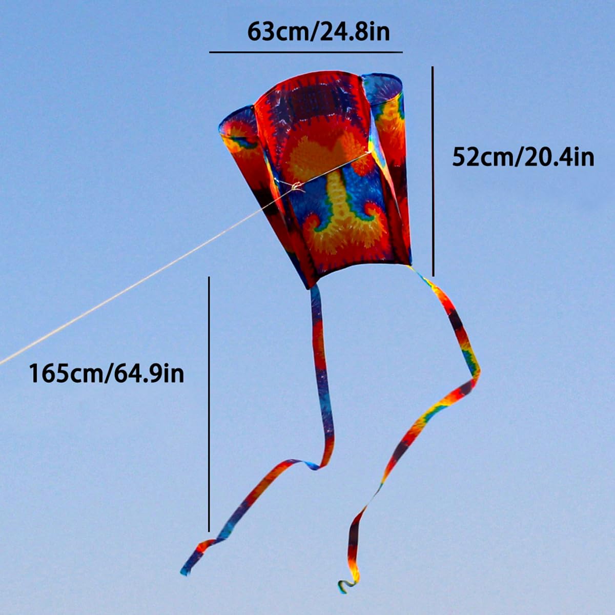 Alnicov 2pcs Rainbow Kite Colorful Pocket Kite with Long Tail Outdoor Toys Beach Game Outdoor Activities for Beginner Adult Gift to Boys Girls - Image 4