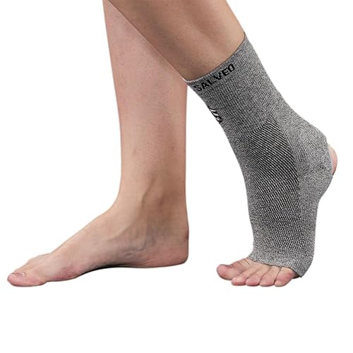 VITAL SALVEO- Open Toes Compression Germanium and Bamboo Charcoal Ankle Sleevebrace with Arch Support, Eases Swelling and Achilles tendon (1PC) VITAL SALVEO- Open Toes Compression Germanium and Bamboo Charcoal Ankle Sleevebrace with Arch Support, Eases Swelling and Achilles tendon (1PC)