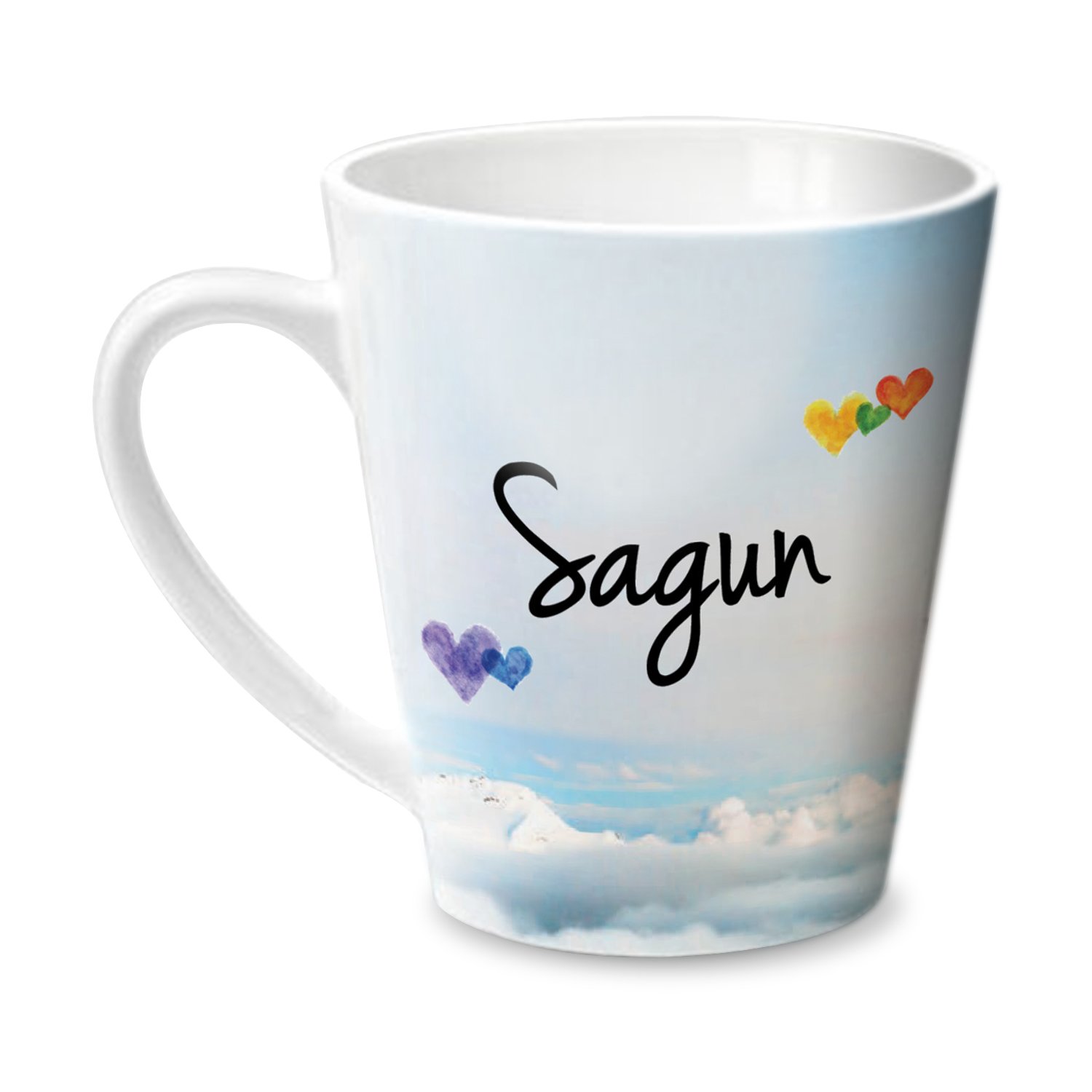 Hot Muggs® Simply Love You Sagun Conical Personalised Name Ceramic, 315ml, 1 Unit