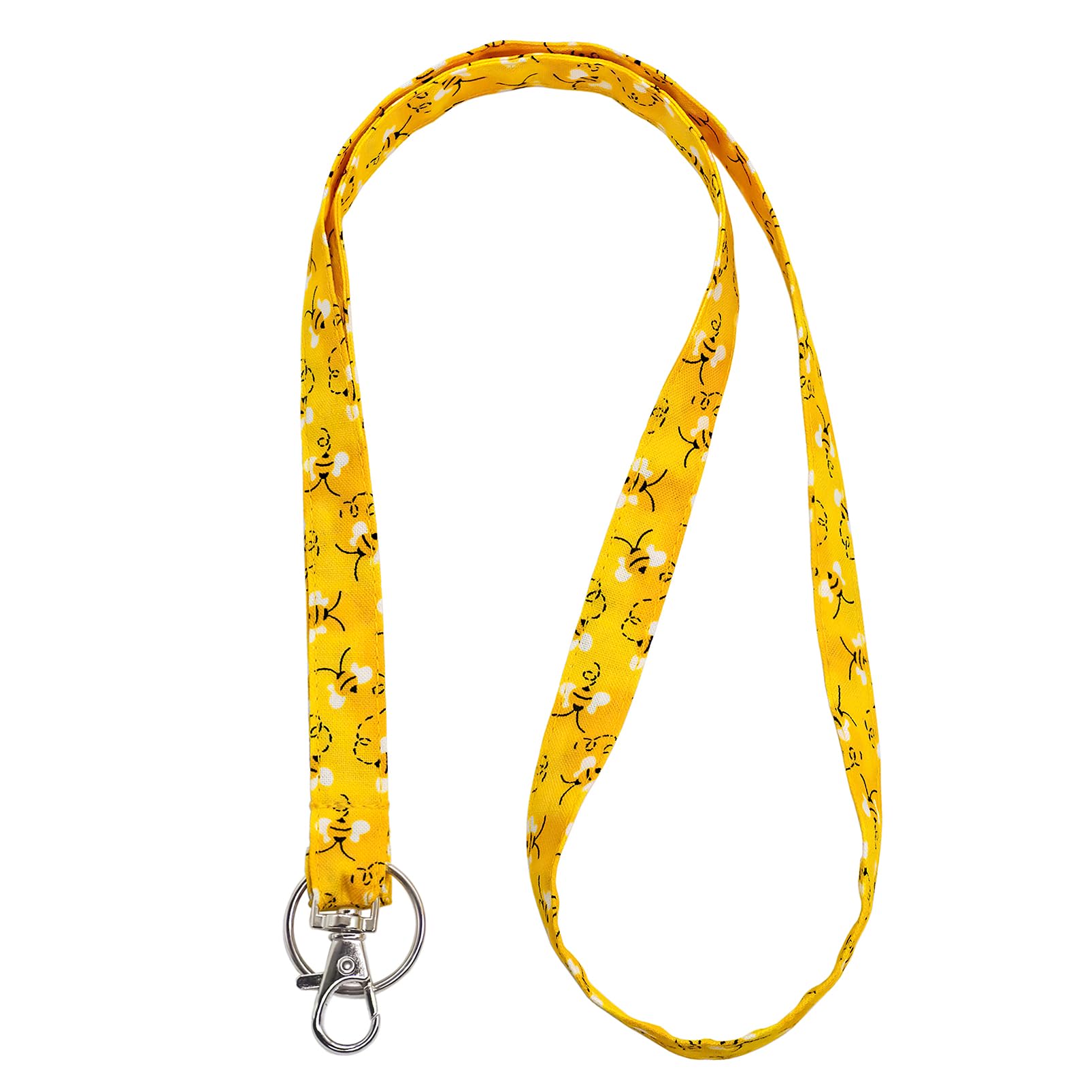 LNKRE JEWELRY Skinny Fabric Soft Neck Strap Lanyard for Keys, Wallets and ID Badge Holder