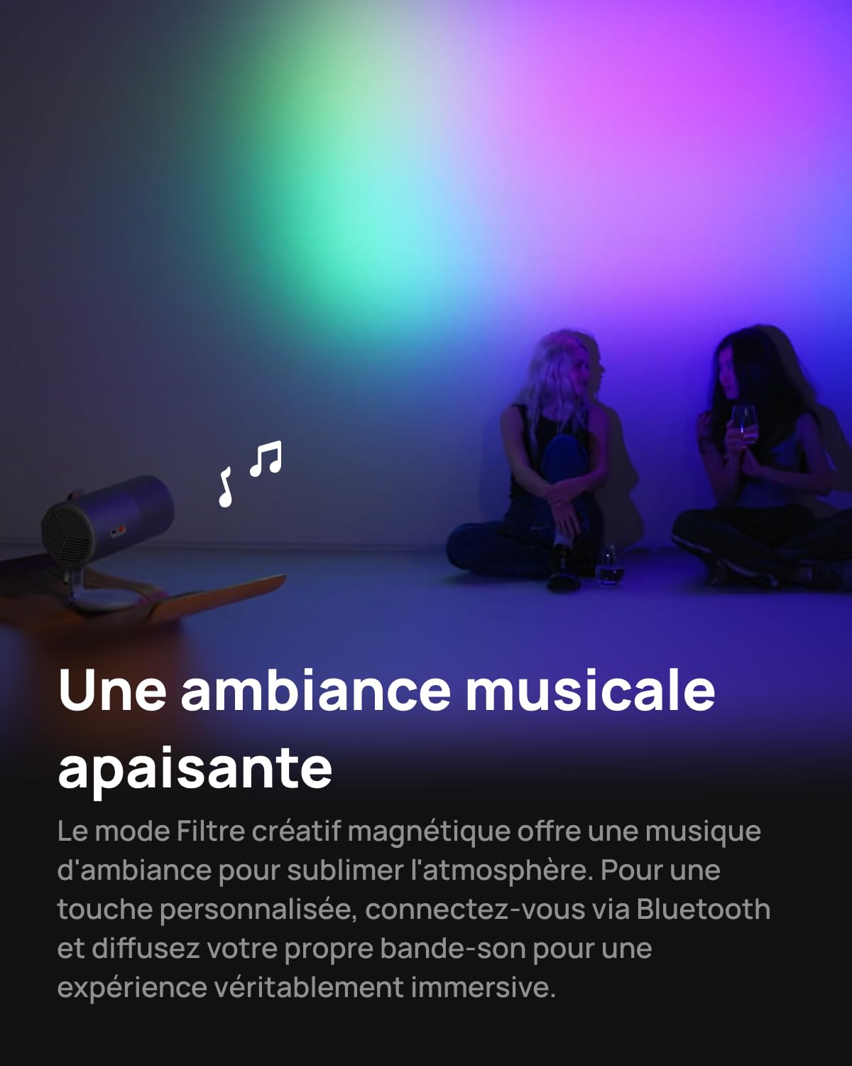 XGIMI Filtres Magnétiques Pack 3 Série MoGo 4 | Lunar/Ripple/Dreamscape, fixation magnétique, changement gestuel, musique d'ambiance, compatible série MoGo 4