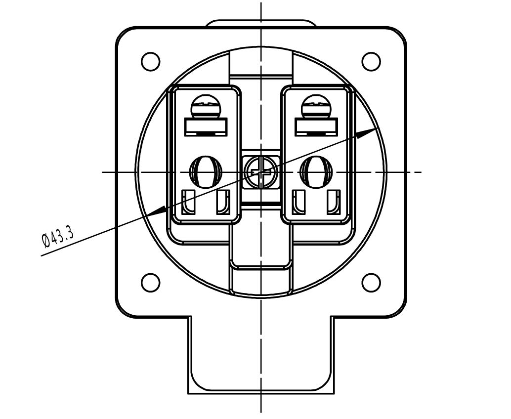 HOLZER 8 pieces/recessed socket, Schuko mounting socket, 16 A, wet room, PA6, + flange seal (4 x blue / 4 x white) - Image 2