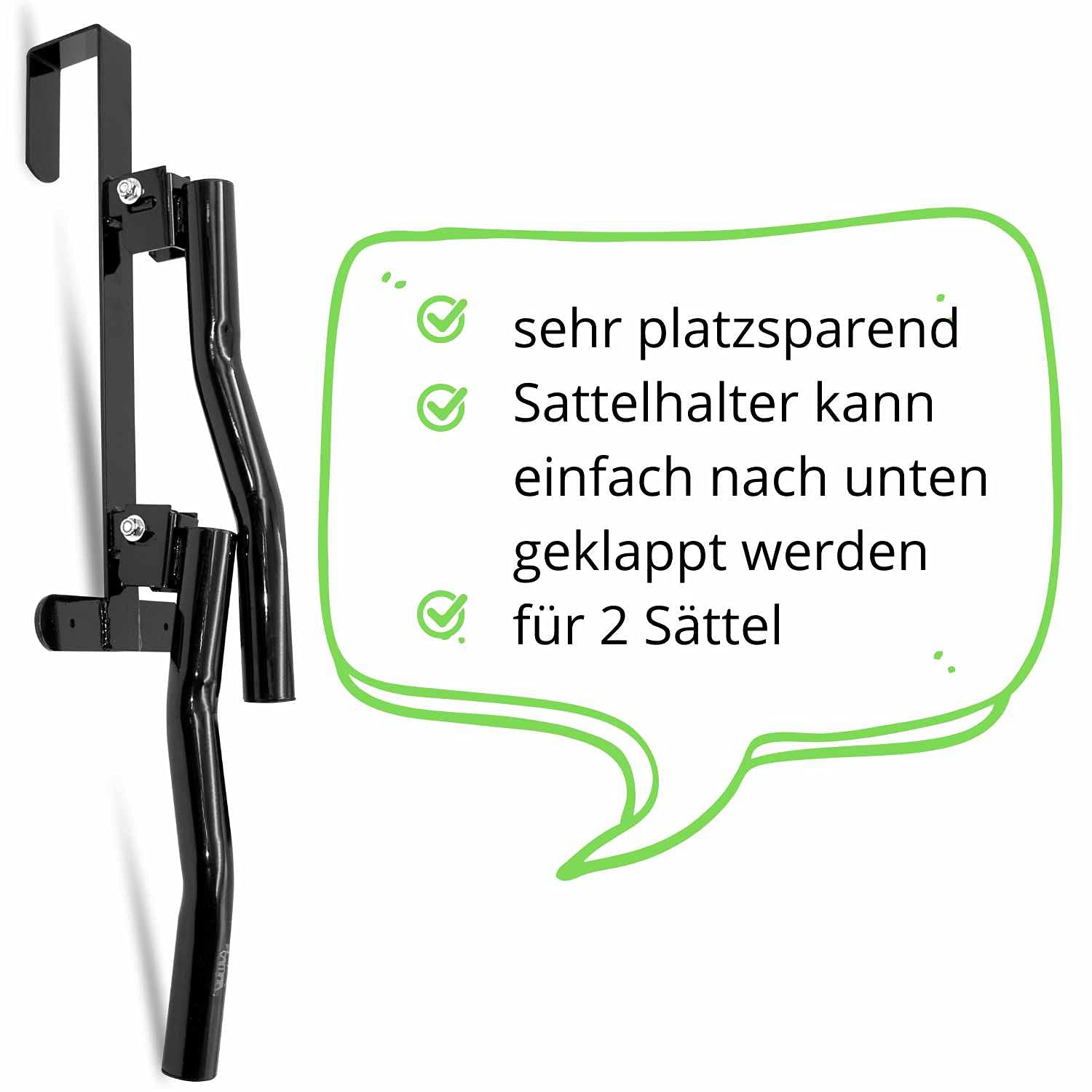 AMKA Sattelhalter klappbar für 2 Sattel aus Metall zum Einhängen