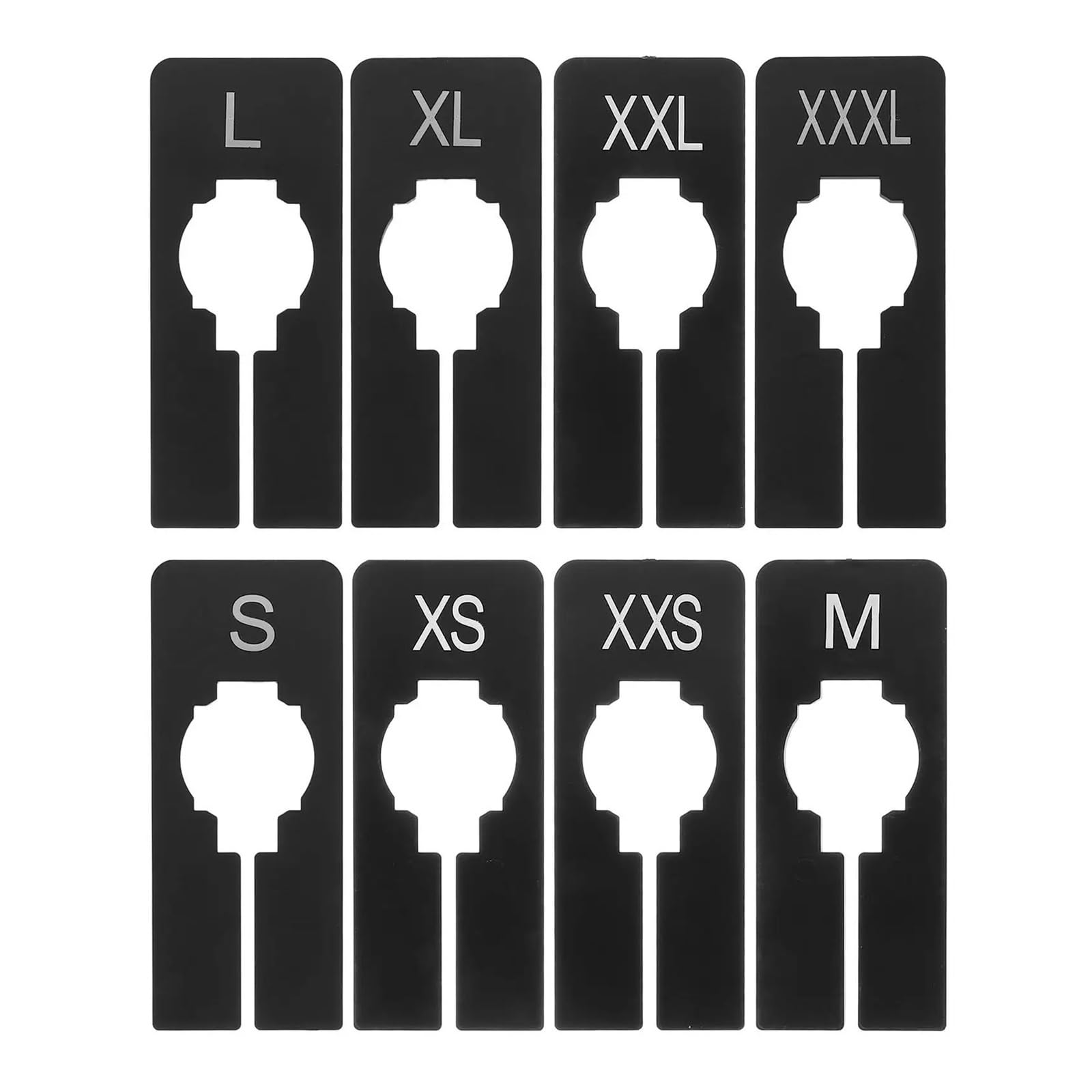 Luvafey Hanger Dividers 40Pcs Clothing Size Dividers Plastic Closet Organizer Clear Labels for Hangers Clothes Sorting Supplies for Clothing Size Type Sorting Writable and Reusab