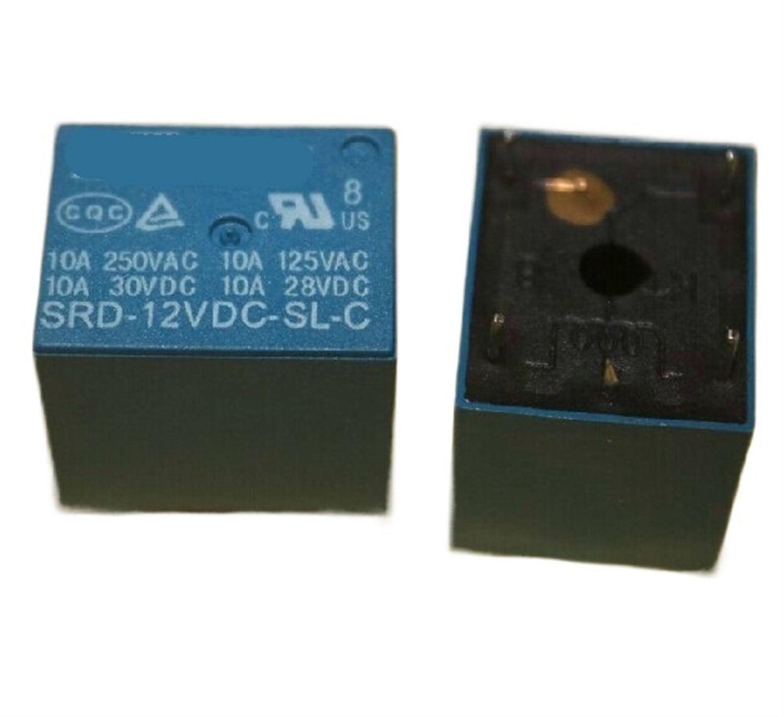 Relais de puissance 12V DC SRD-12VDC-SL-C idéal pour commutation stable sur PCB en lot de 10