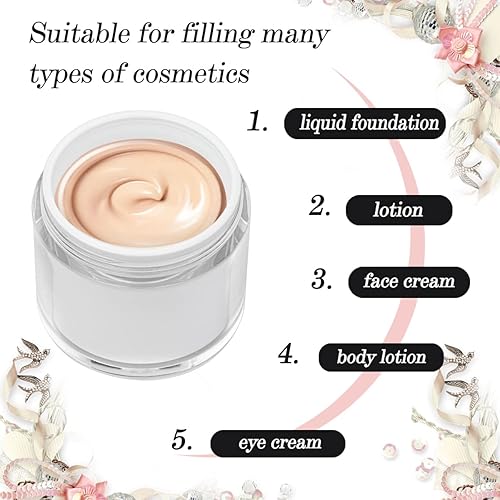 Miniatura 6 de Tarro de bomba sin aire, 2 botellas de vacío para crema, botellas pequeñas de bomba sin aire, dispensador de loción con bomba para artículos de