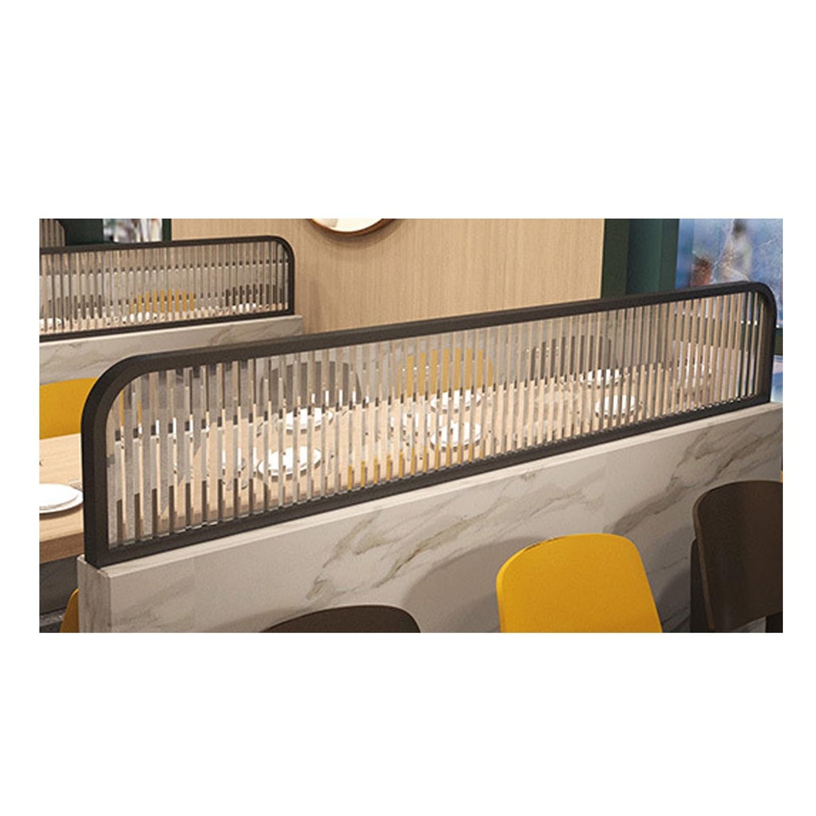 ZBBDFAZD Acoustic Desk DividerPanel - Indoor Office Partition for Restaurants Hotels & Workspaces - 100x30CM Countertop Noise Reduction Solution (Black)
