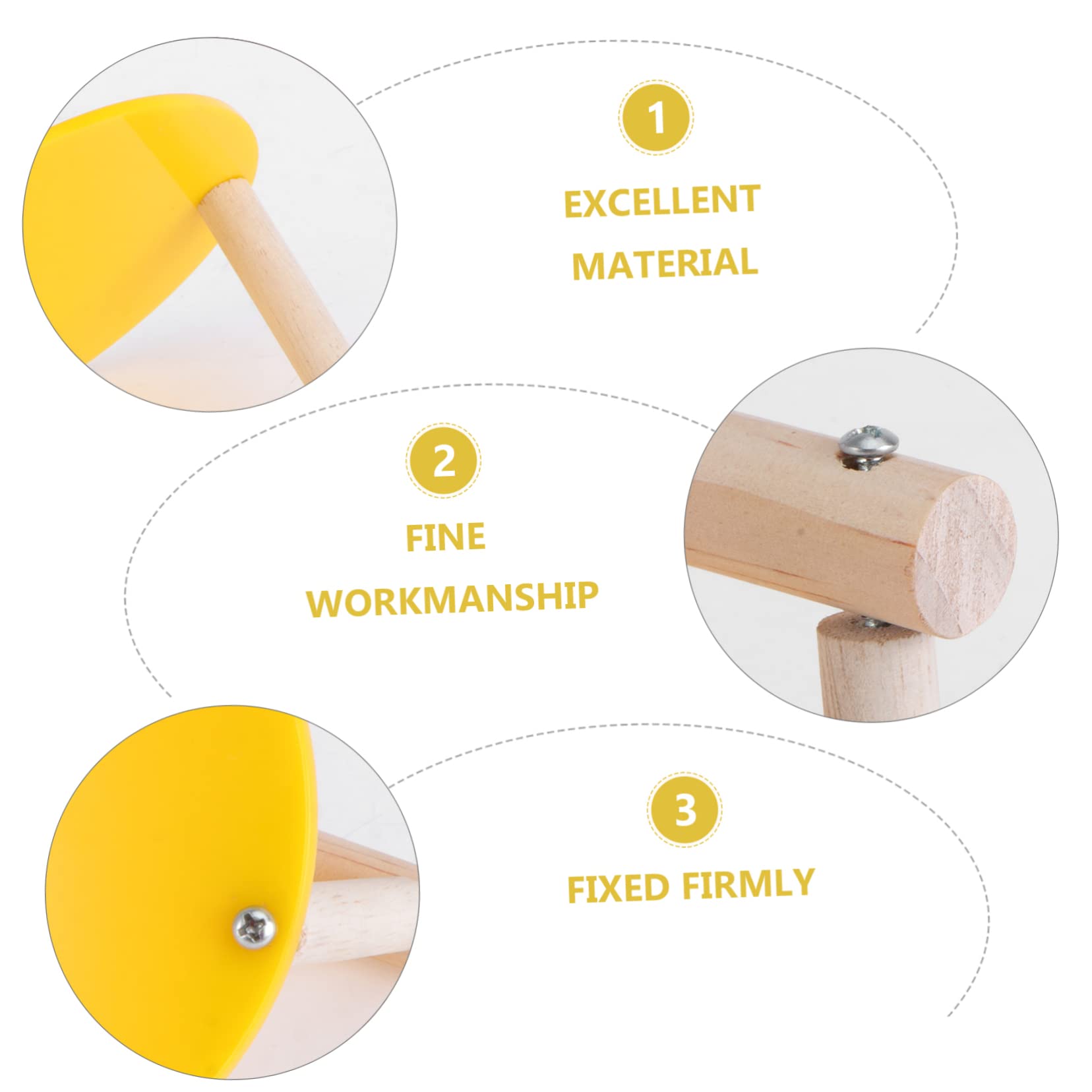 VANZACK Wooden Parrot Stand and Climbing - Creative Activity Rack for Macaws - African Greys Budgies and Cockatiels Ideal Training Stand for Birds Durable Pet Accessory