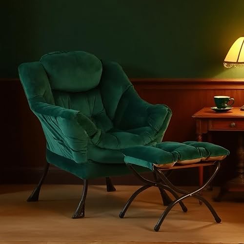 Miniatura 8 de Tiita - Sillón reclinable con otomana, grande, moderno, silla de ocio, de lectura, con reposapiés, para dormitorio, sala de estar, dormitorios,