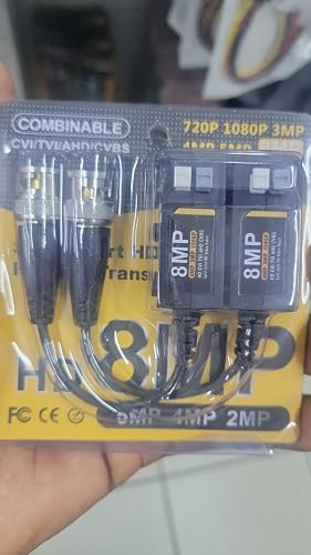 Replacement 8MP HD Video Balun Transceiver, CVI/TVI/AHD/CVBS, 1 Pair