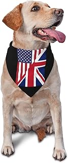United States UK Friendship Flag Triangle Dog Bandana Scarf Accessories for Pet Bibs