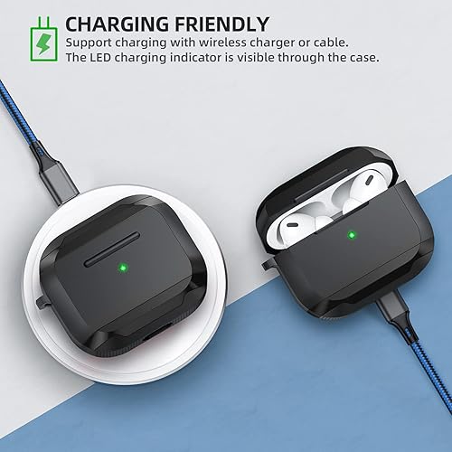 Miniatura 5 de Funda de la serie AirPods de tercera generación, funda protectora de TPU para mujeres y hombres con llavero compatible con funda de carga Apple