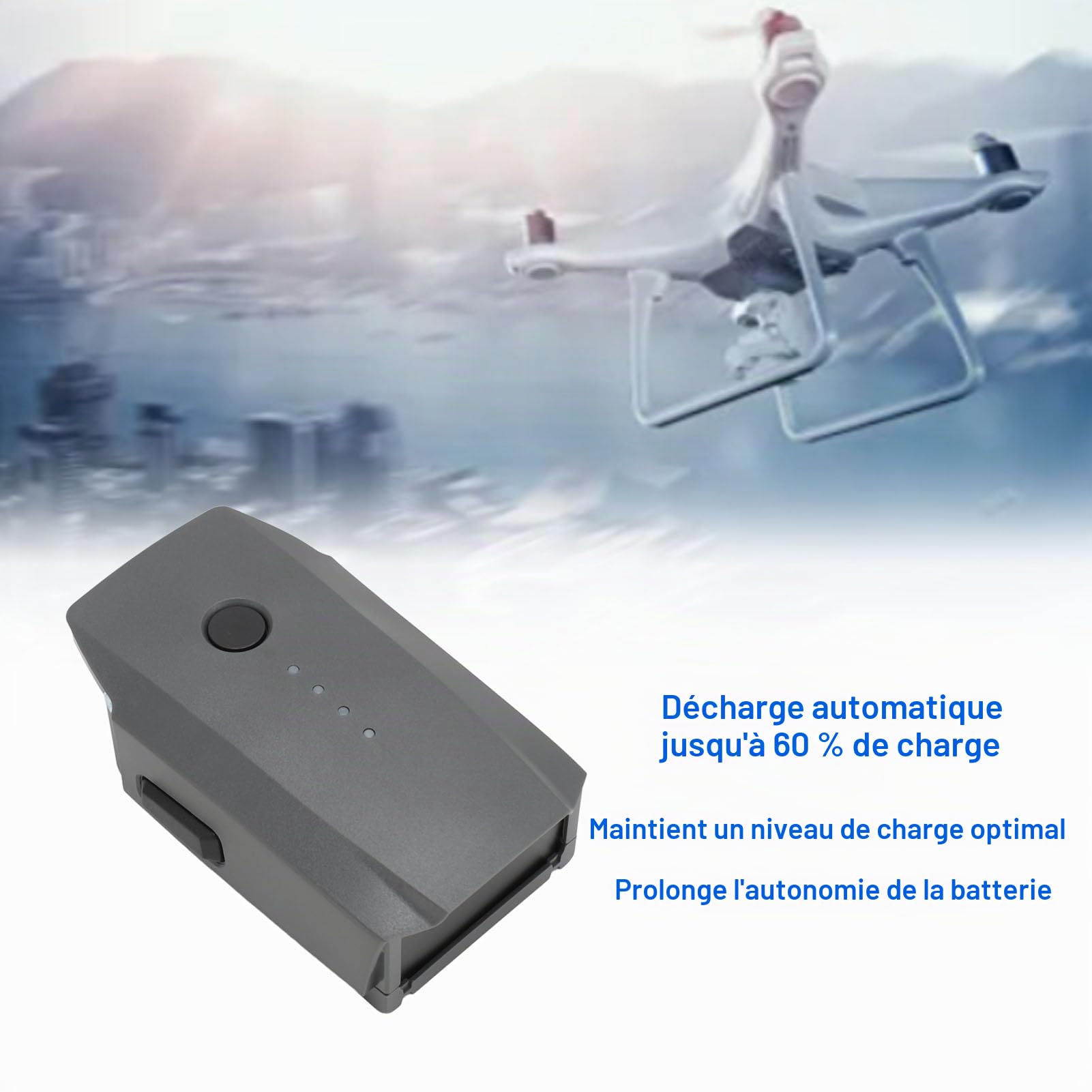 pour Batterie de Vol Intelligente Pro, Batterie de Remplacement de Vol Intelligente Haute Performance 3830 MAh pour Batterie Universelle Pro Drone