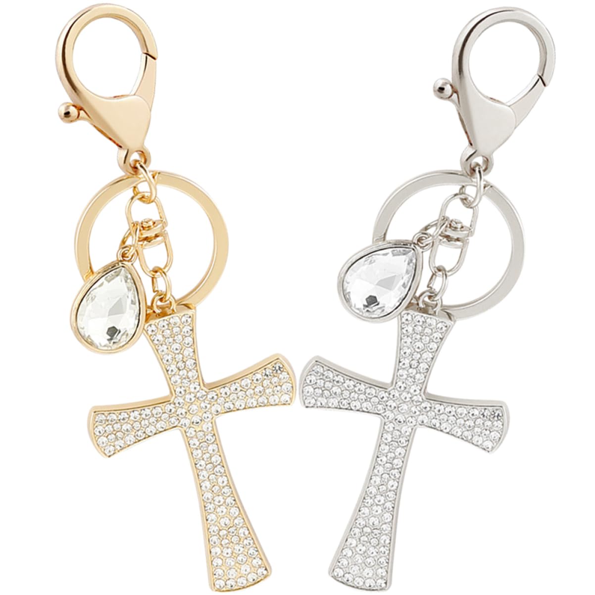 VALICLUD Portachiavi A Croce Portachiavi Per Auto Portachiavi Con Brillantini Ciondoli Con Strass Adesivi Per Auto Croce Per Auto Per Portachiavi Ciondoli A Croce Portachiavi Per Auto