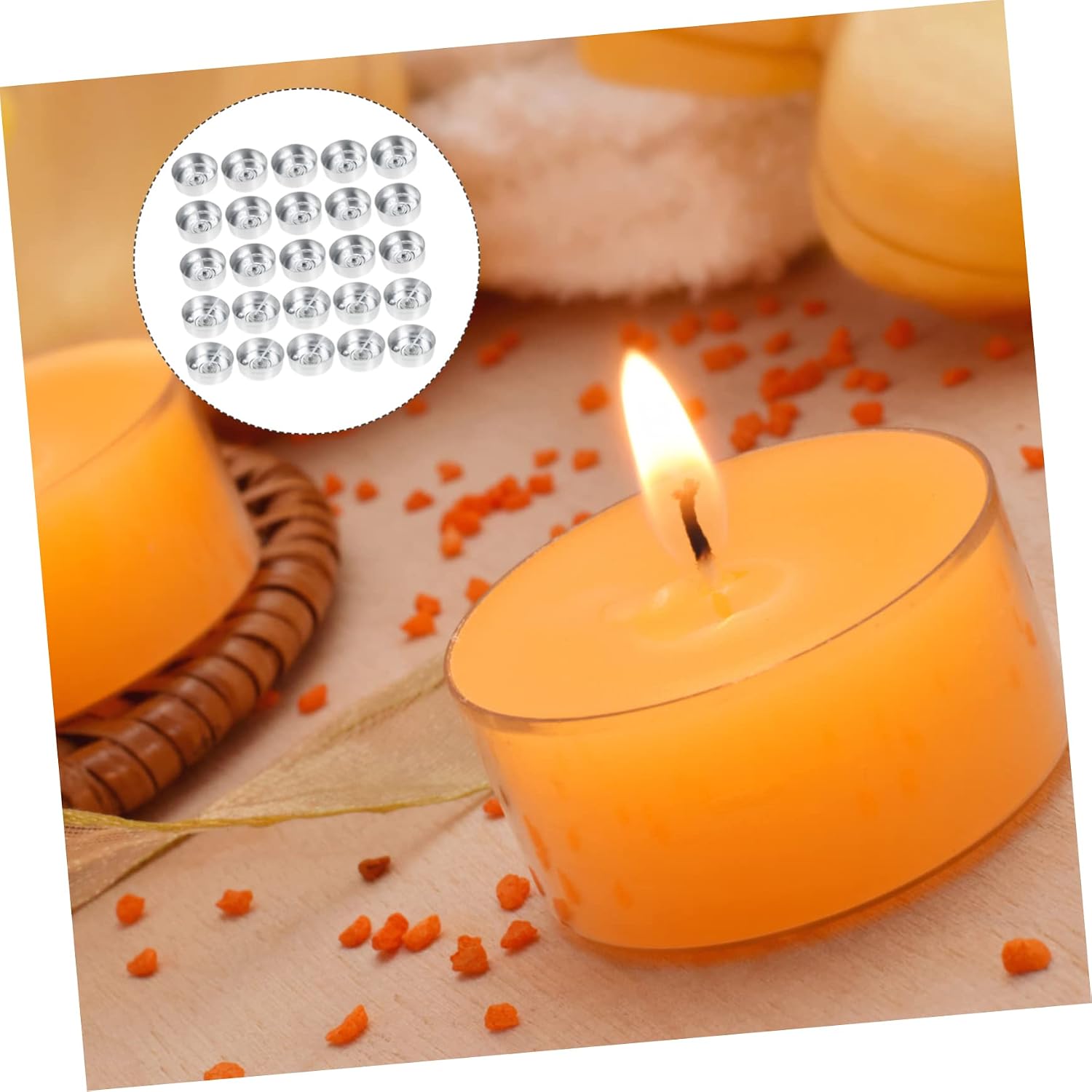 200sets Candle Molds for Crafts Non-Stick Scented Candle Making Supplies Includes Candlewicks for Handmade Birthday and Decor