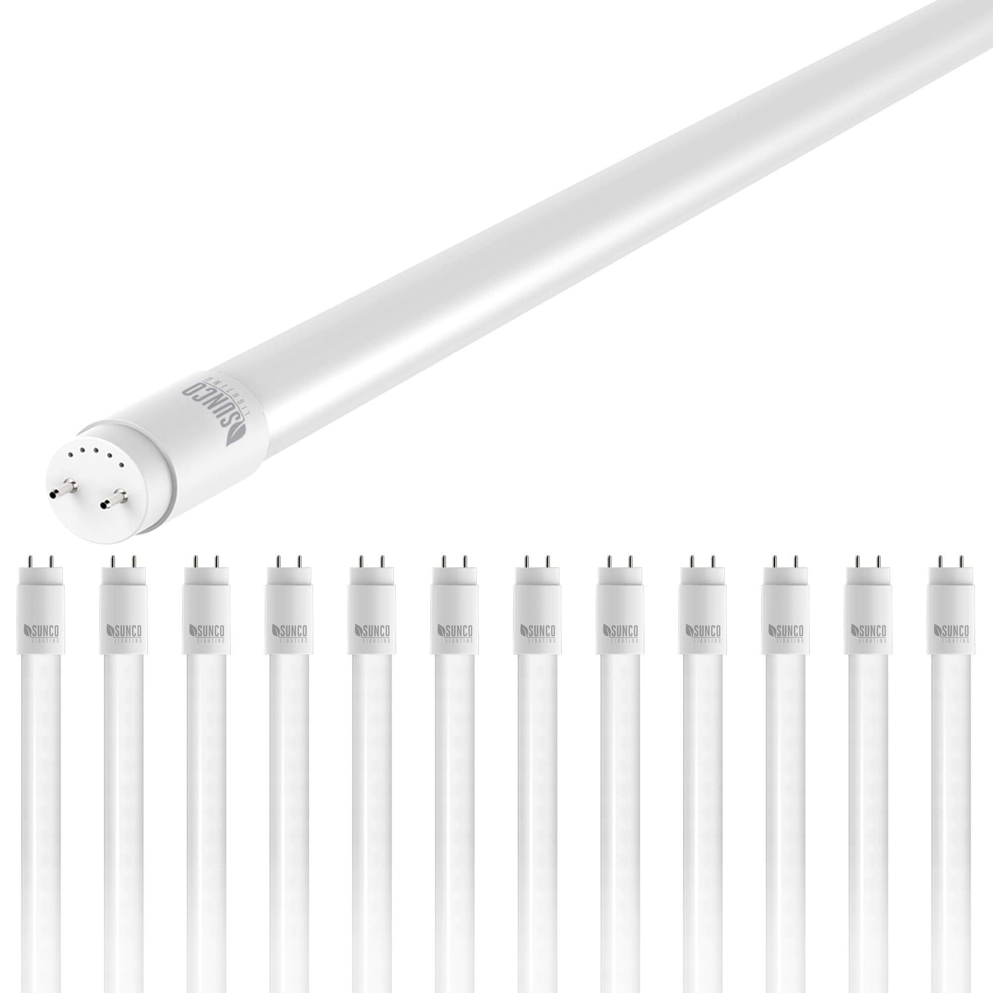 Buy Sunco Lighting 12 Pack T8 LED 4FT Tube Light Bulbs Ballast Bypass