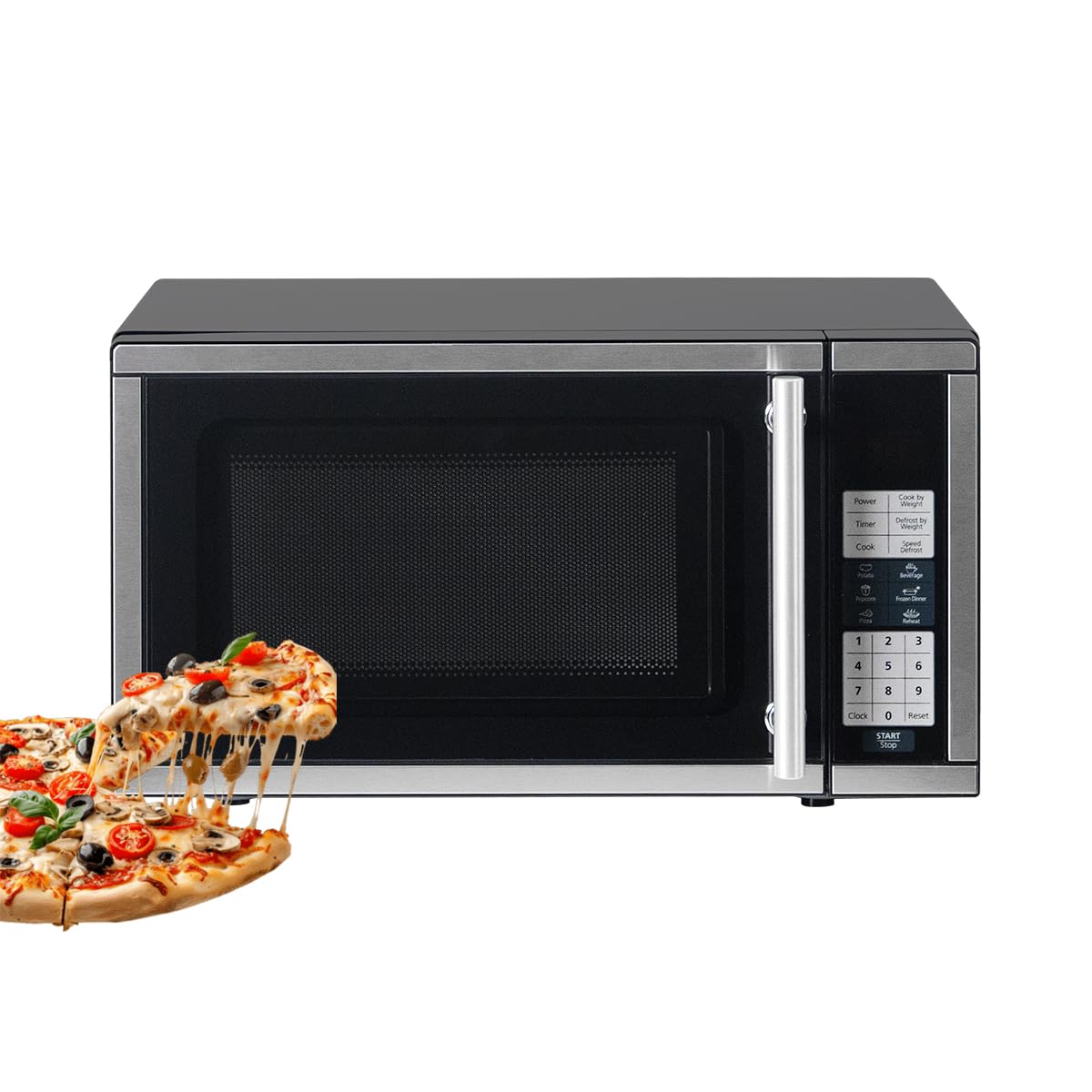 Smad 0 7 Cu Ft Small Microwave Countertop Microwave Oven with Removable Turntable 6 Auto Menus and Child