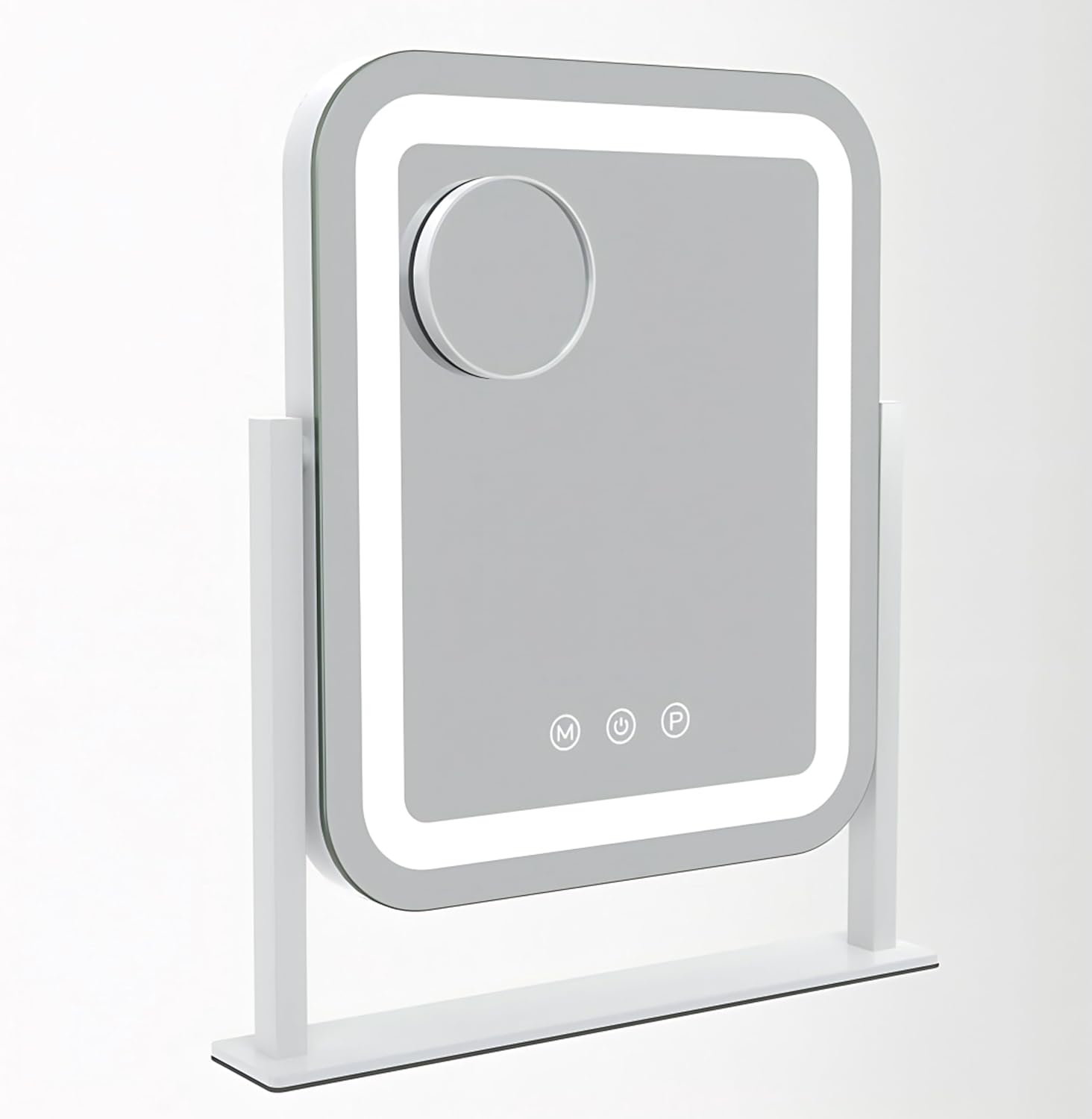 Lighted Vanity Mirror, 10X Magnifier, 3-Color Touch, 14x18.7in