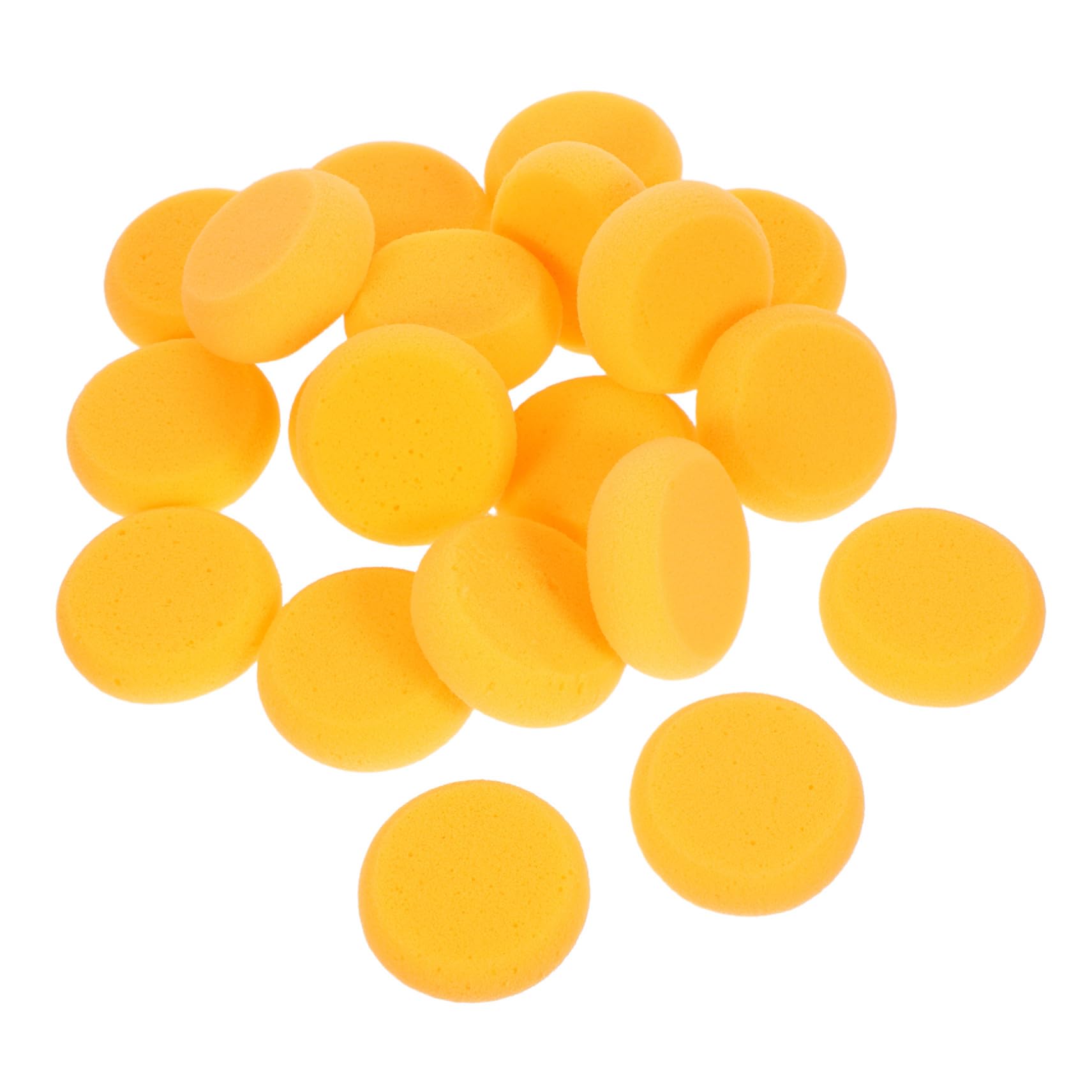 PRETYZOOM 80 Piezas Esponjas de Celulosa para Cocina Absorbentes y Reutilizables Esponjas Redondas de Textura de Panal Suaves y No para Limpieza de Cocina Baño y Coches Color Amarillo