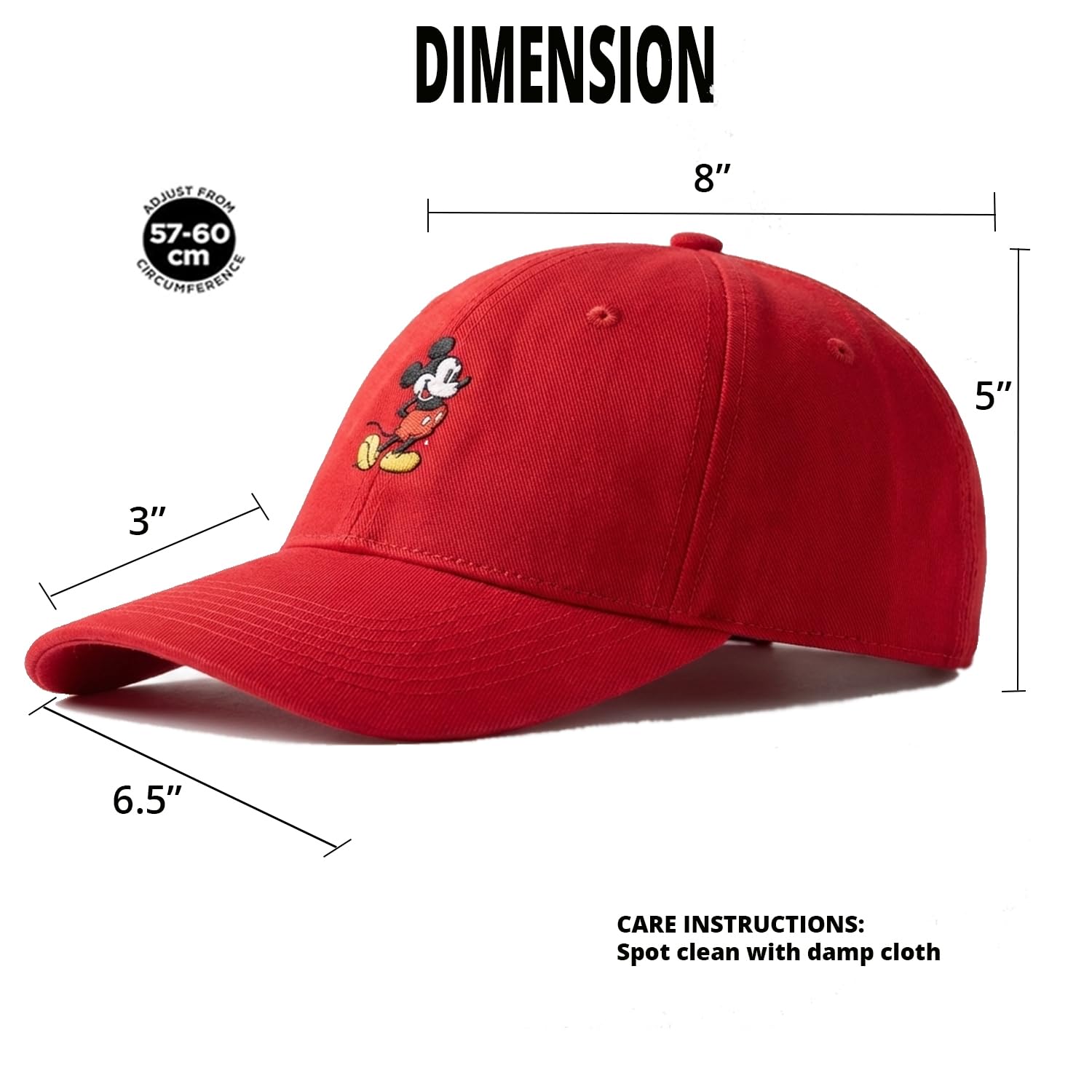 Disney-Baseballkappe für Herren, Mikcy Maus, verstellbare Kappe für Erwachsene