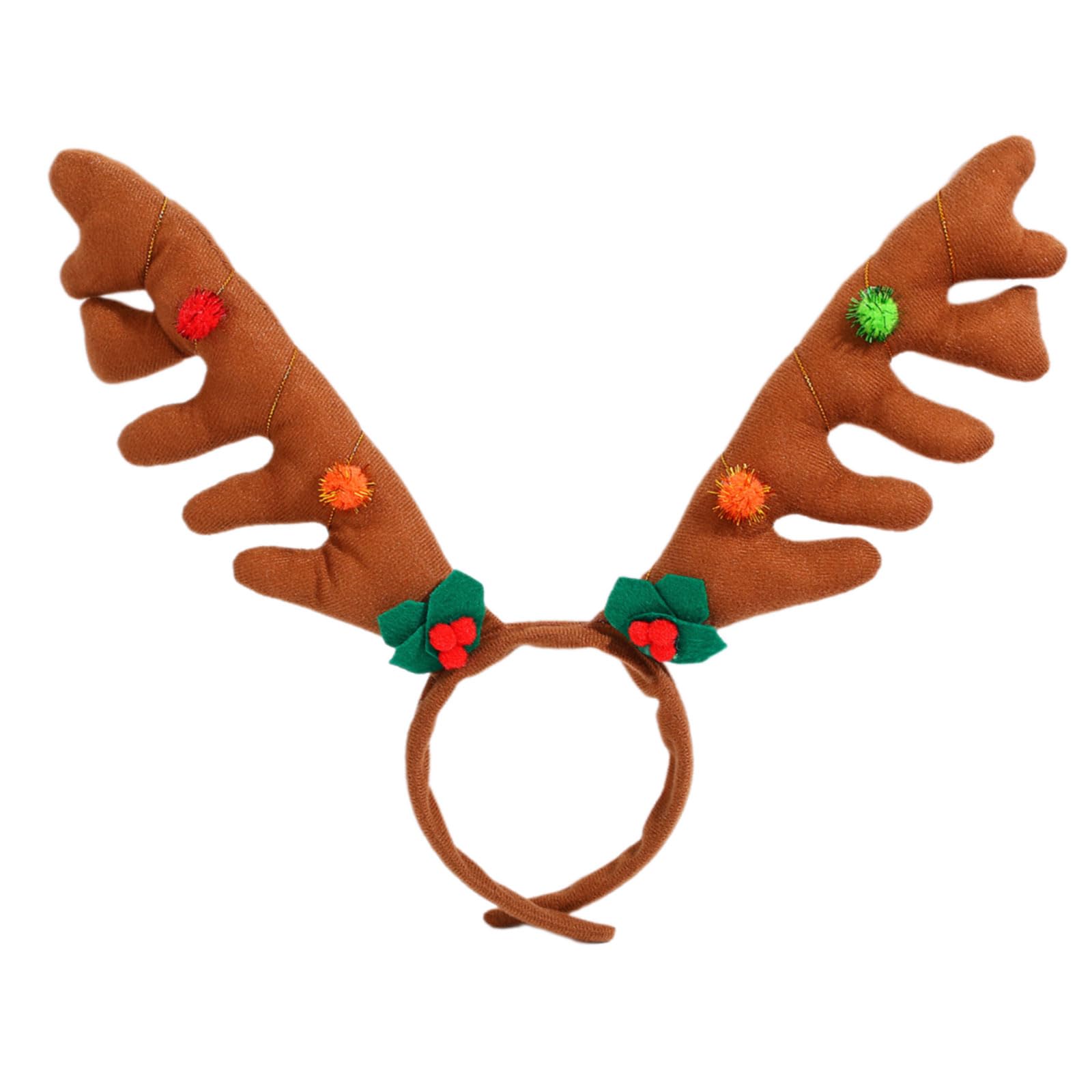 MICFENY Adjustable Brown Deer Antlers Headpiece Costume Accessory For Adults Seasonal Event