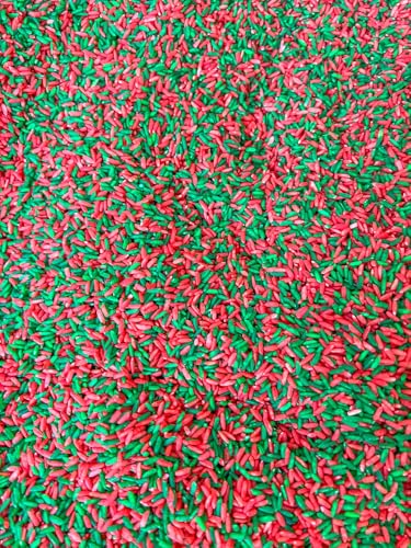 Image of Sensory Bin Filler for Sensory Table - Colored Rice for Sensory Play (Christmas RG)