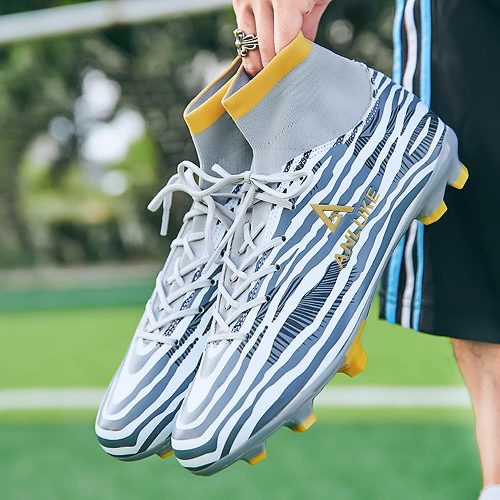  | ANLUKE Mens Athletic Hightop Cleats Soccer Shoes Football Team Turf Shoes | Soccer