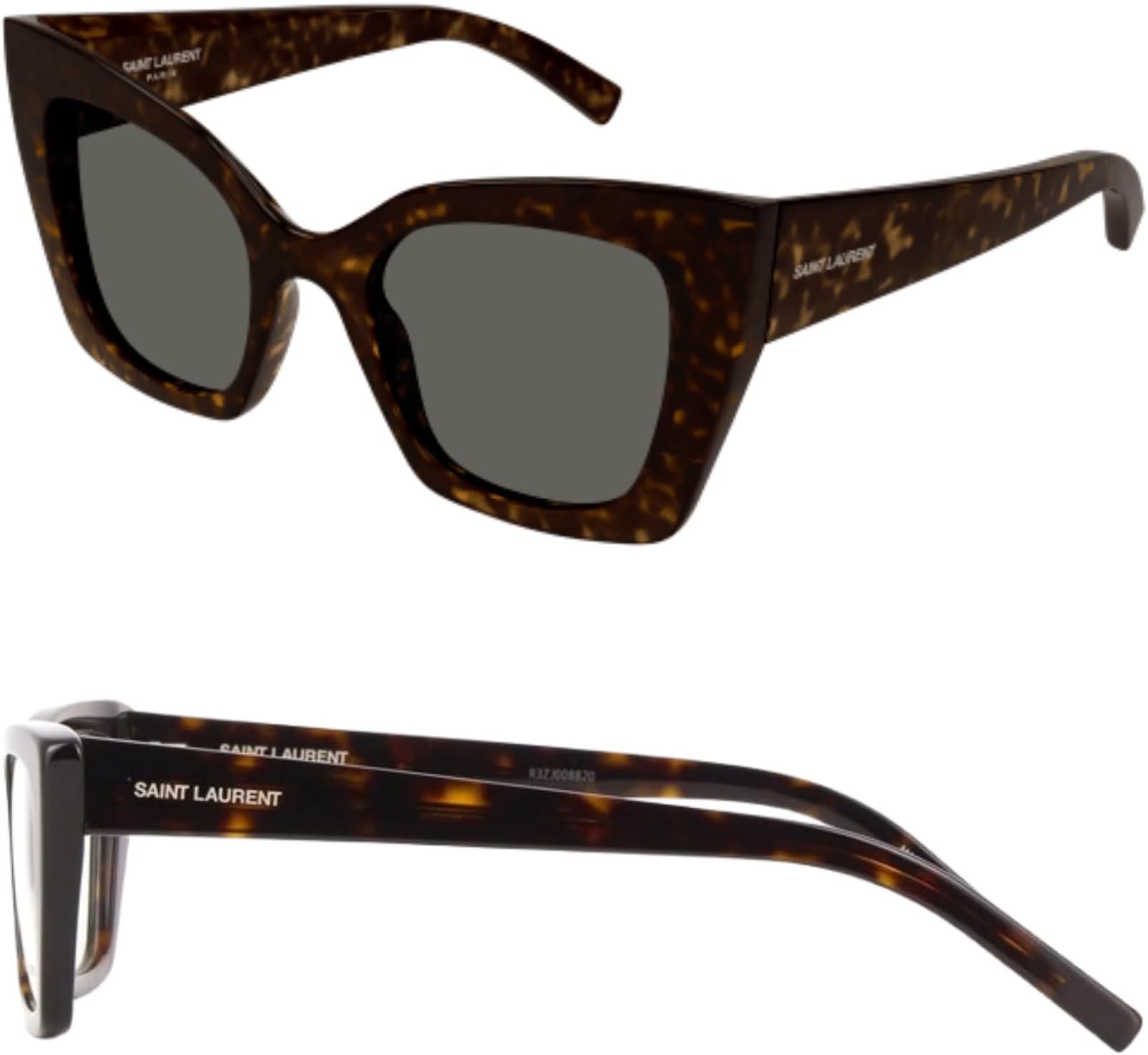 SAINT LAURENT SL 552 Cat-Eye Shape Sunglasses With Eyewear Kit Bundle - High Bridge Fit - Women's Designer Sunglasses