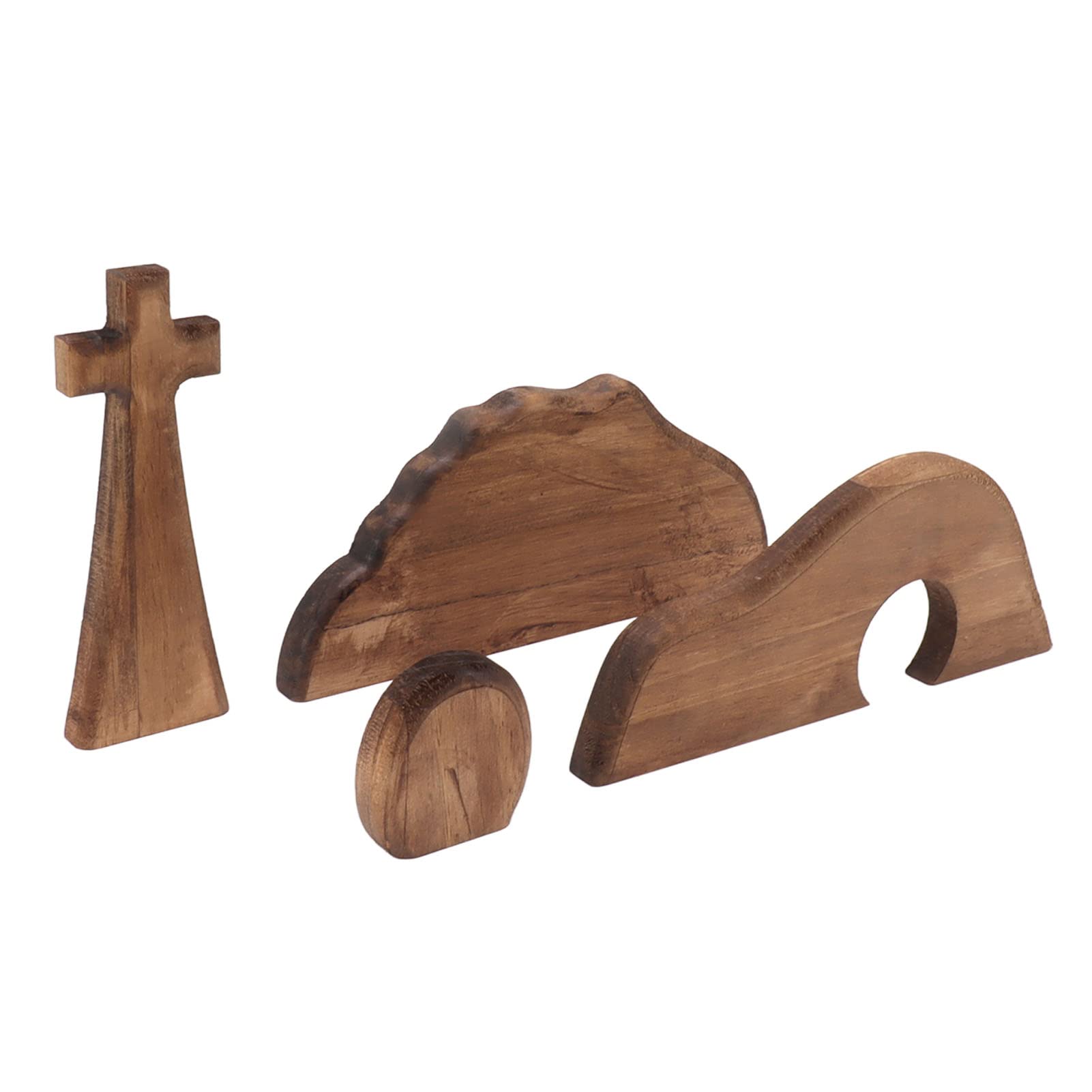 LJCM Easter Tray Bundle Kit, Wooden Tiered Tray Decorations Comfortable Touch Sturdy for for Table (Type A)