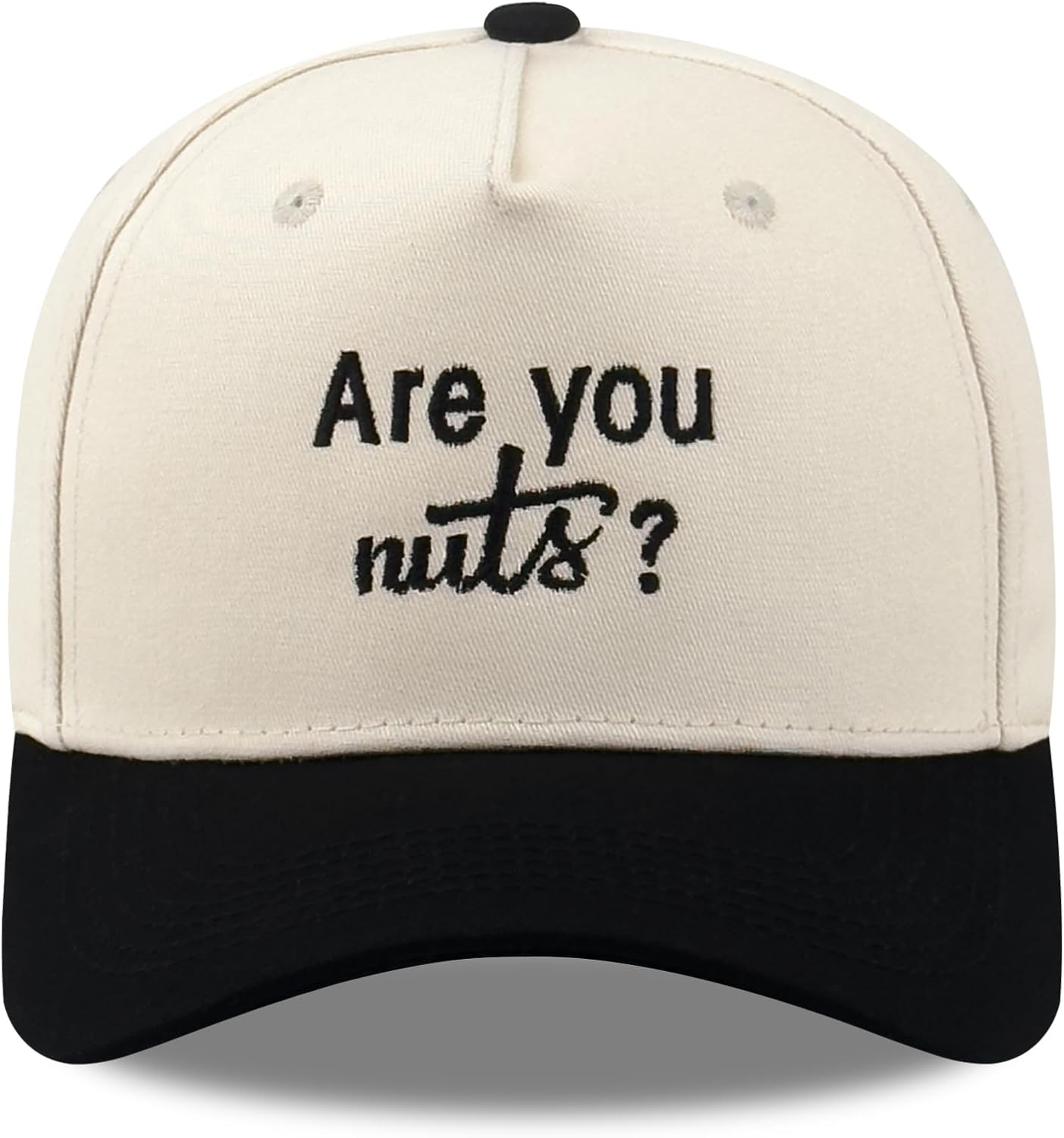 Funny Two-Tone Trucker Hat for Men Women, Vintage Embroidered Baseball Cap, Classic Cotton Dad Hat Gifts for Her Him