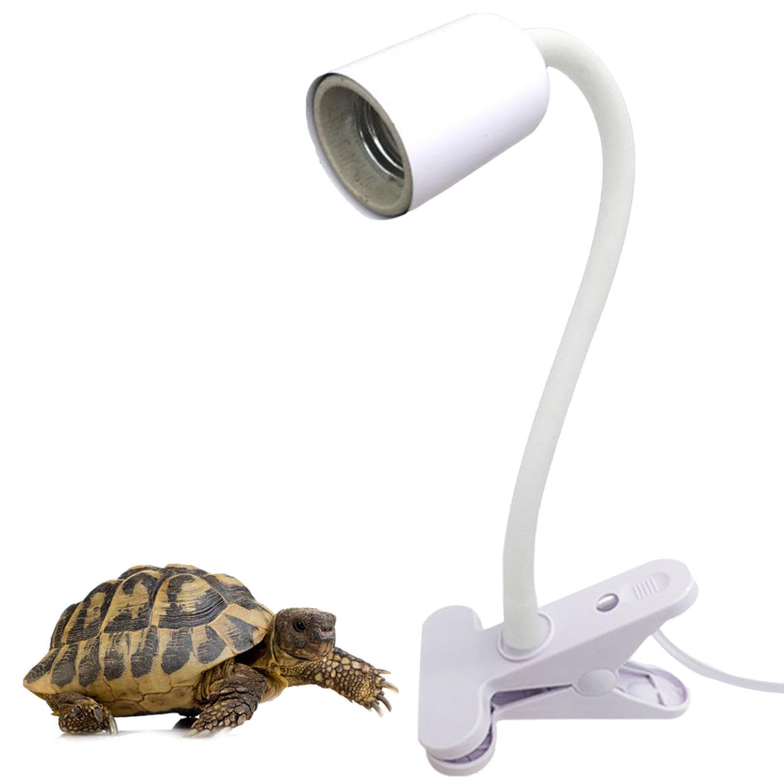 Jomewory Heating Lamp for Reptiles, UVA Basking Spot Heat Lamp, Heater Light, UVB Heat Light, with Dimmable and 360° Rotatable Hose, for Turtle Back