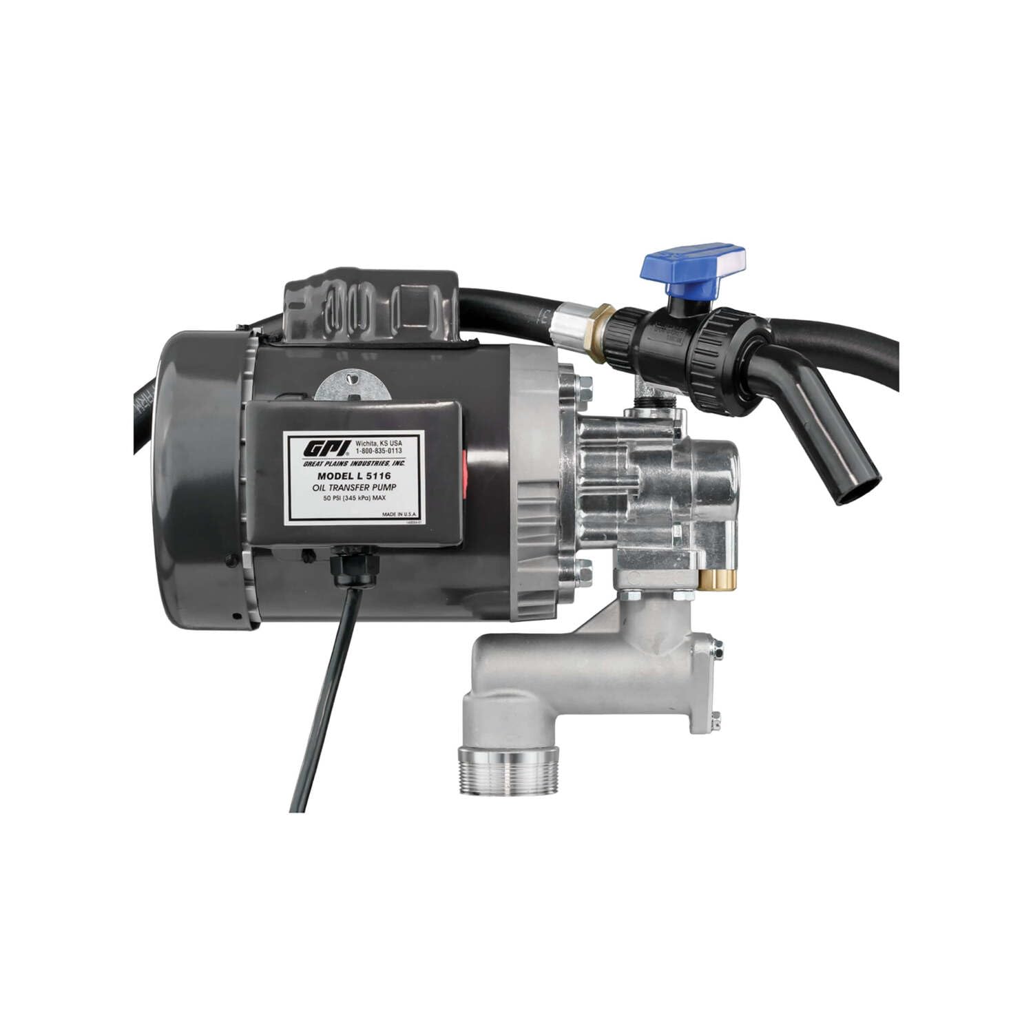 L5116 Heavy Duty Oil Transfer Pump for High Viscosity Fluids,16 QPM/4 GPM, 115/230 Volt AC (142100-01)