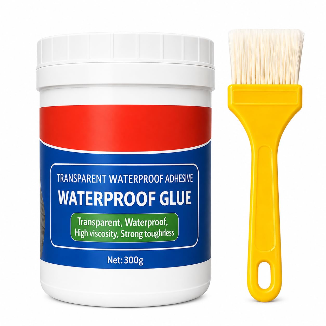 YADIFEN Crack Seal Glue with Brush Transparent Waterproof Glue for Roof Leakage Crack Seal Agent Roof Water Leakage Solution Water Proof Glue for Pipe Wall Tiles - 300gm (Pack Of 1)-image-5