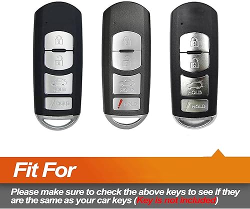 Miniatura 2 de EYANBIS Funda de silicona para llavero compatible con Mazda 3 6 Sport CX-3 CX-5 CX-7 CX-9 MX-5 MX-5 Miata Scion iA Toyota Yaris iA  Accesorios para