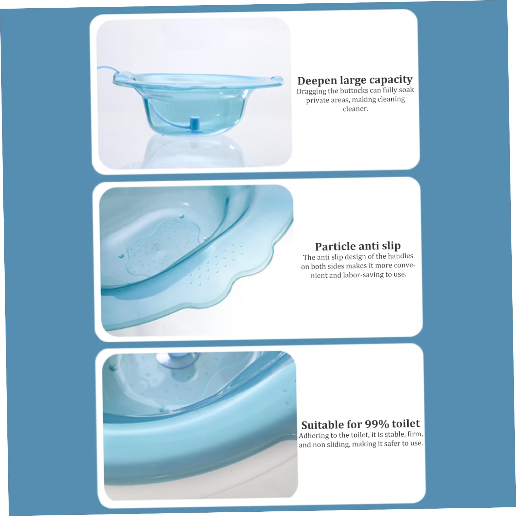 Baignoire de Sitz Portable sur Les Toilettes bassin de Bain Sitz avec Chasseur pour la Grossesse et récupération Post-Partum, hémorroïdes, Accessoire bidet
