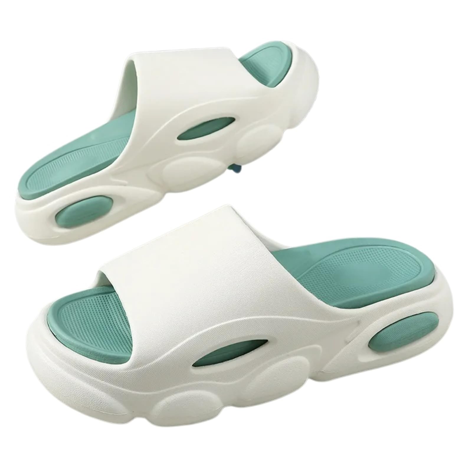 Ciabatte Uomo Crestar Unisex Cloud Slides Platform Pantofole Eva Morbide Sandali da Bagno Antiscivolo-khaki-42-43(25 5-26cm)