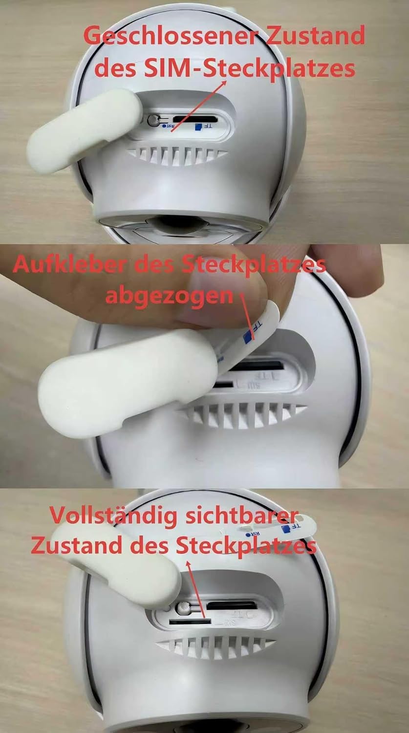4G LTE Überwachungskamera Aussen Solar mit SIM Karte + 64GB Kartenspeicher - 2K HD 4MP PTZ Solar Kamera Outdoor Kabellose, Automatische Nachverfolgung, Farb-Nachtsicht, IP66 (Ohne WLAN)