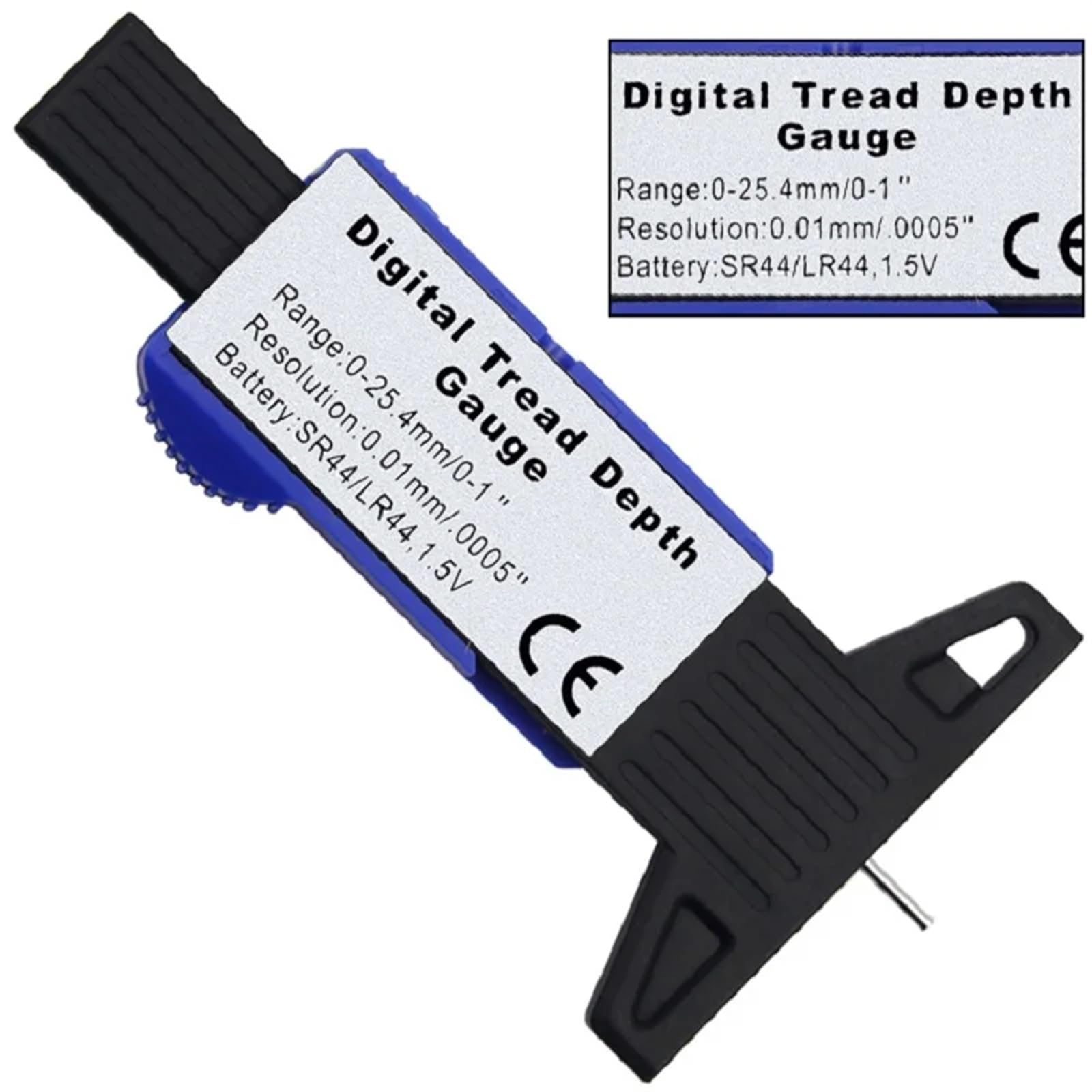 Bügelmessschraube Mikrometer-Profil for Instrumente, Kohlenstoffhöhe, for Messgerät, Werkzeug, Schnitzer, automatische Messtiefe, 0–25 mm, 0,01 mm, Digitale Spitzen(Blue)