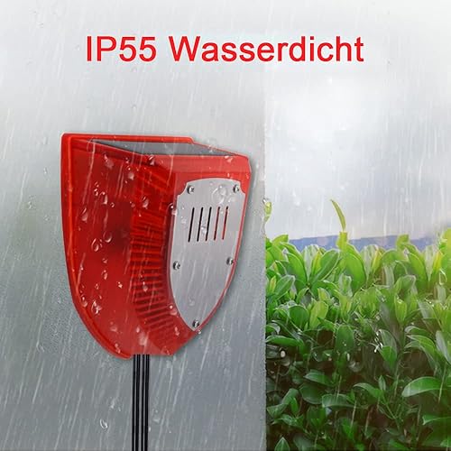 Miniatura 4 de Alarma de viaje antirroboantiintrusión, sirena solar de sonido y luz para interiores y exteriores, 129dB DIY hogarcampamentoalarma de seguridad