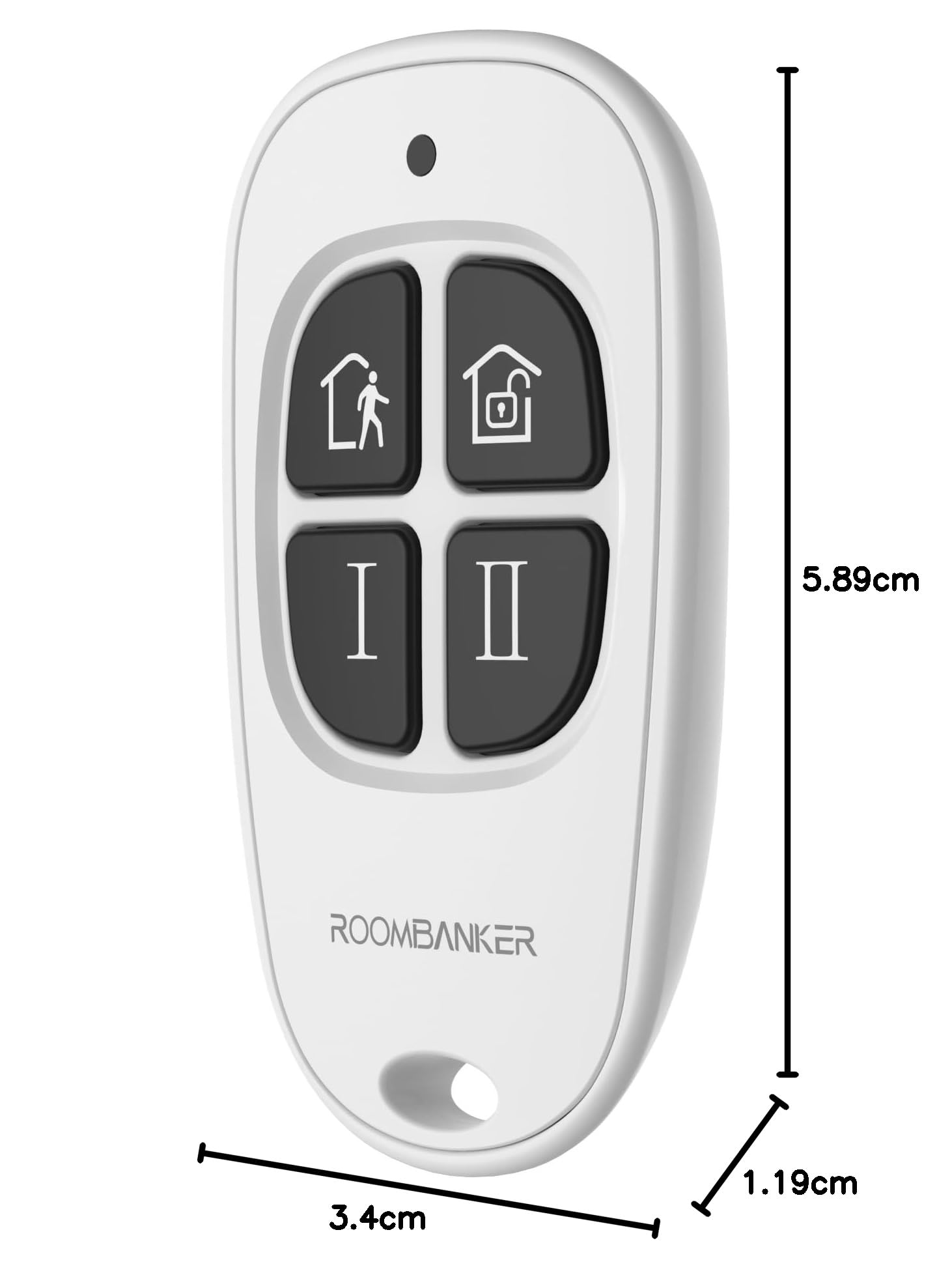 Keyfob KF1 - Soporte con un clic arming & disarming - up to 1900m two-way communication with hub